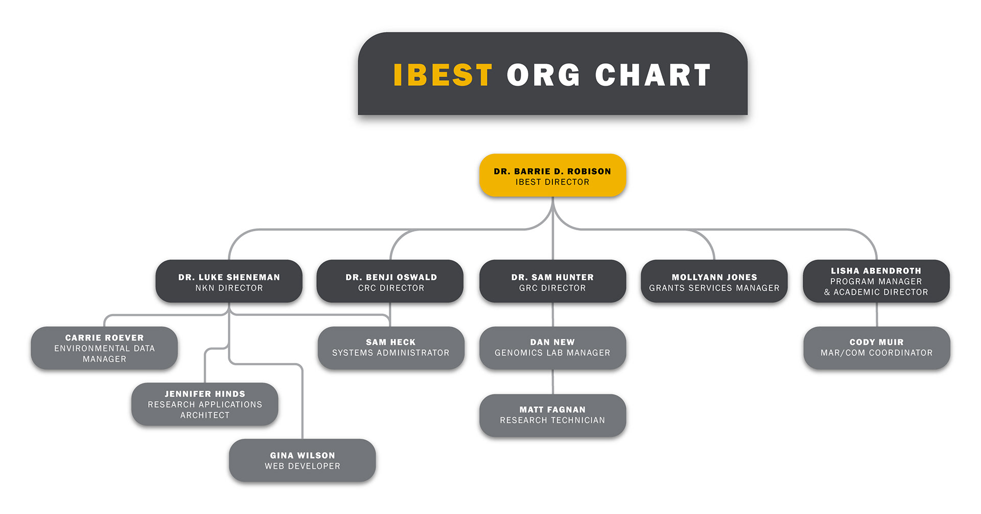 2018 IBEST Org Chart for merger with Northwest Knowledge Network