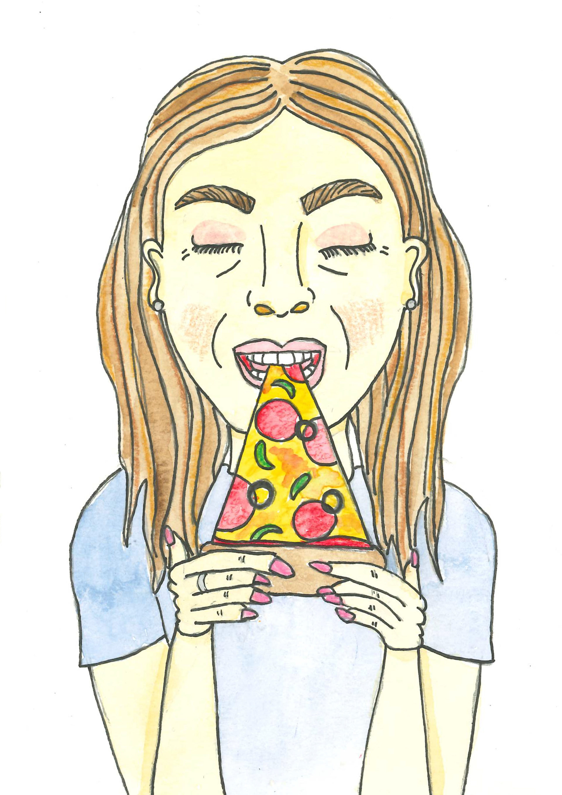 Bite of pizza