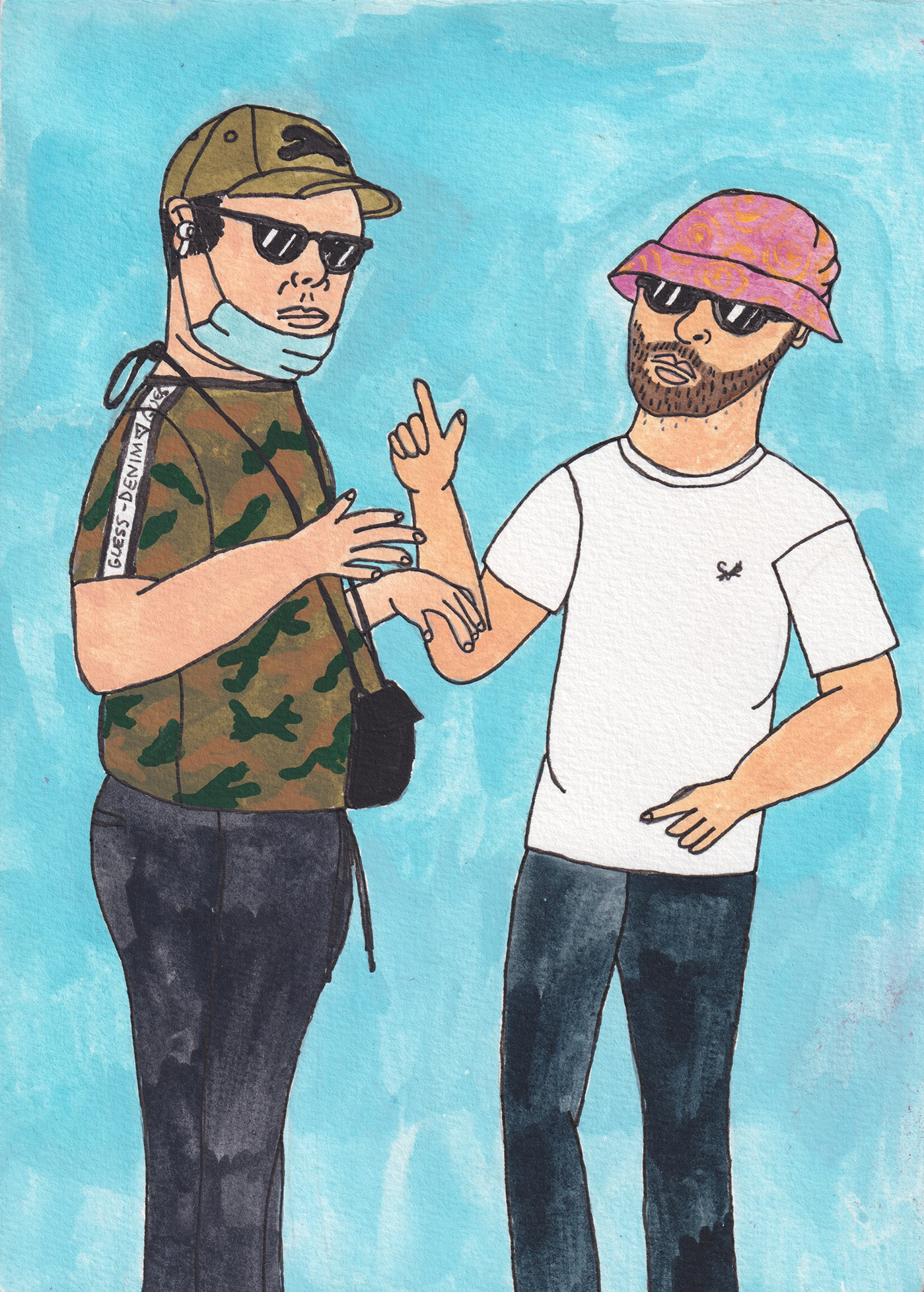 Julien dancing with Qike, Creativity Explored