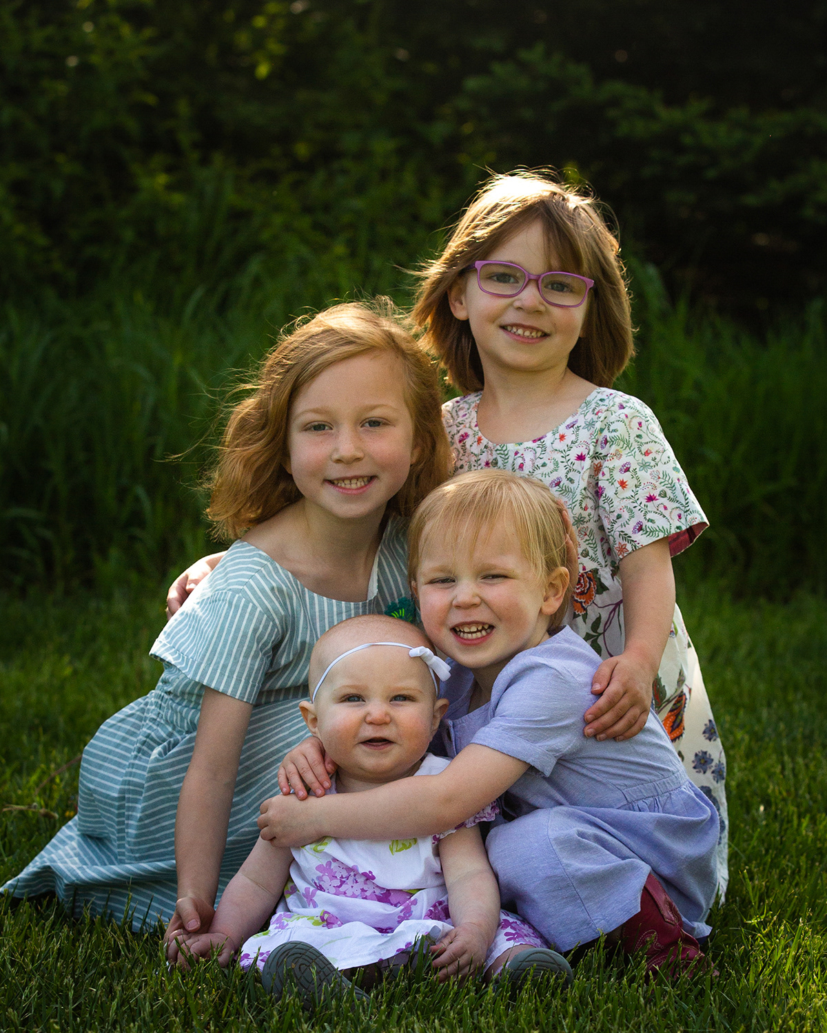 custom children portraits of sisters