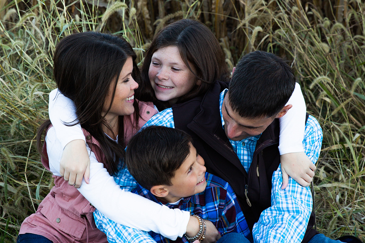 custom, candid family portrait