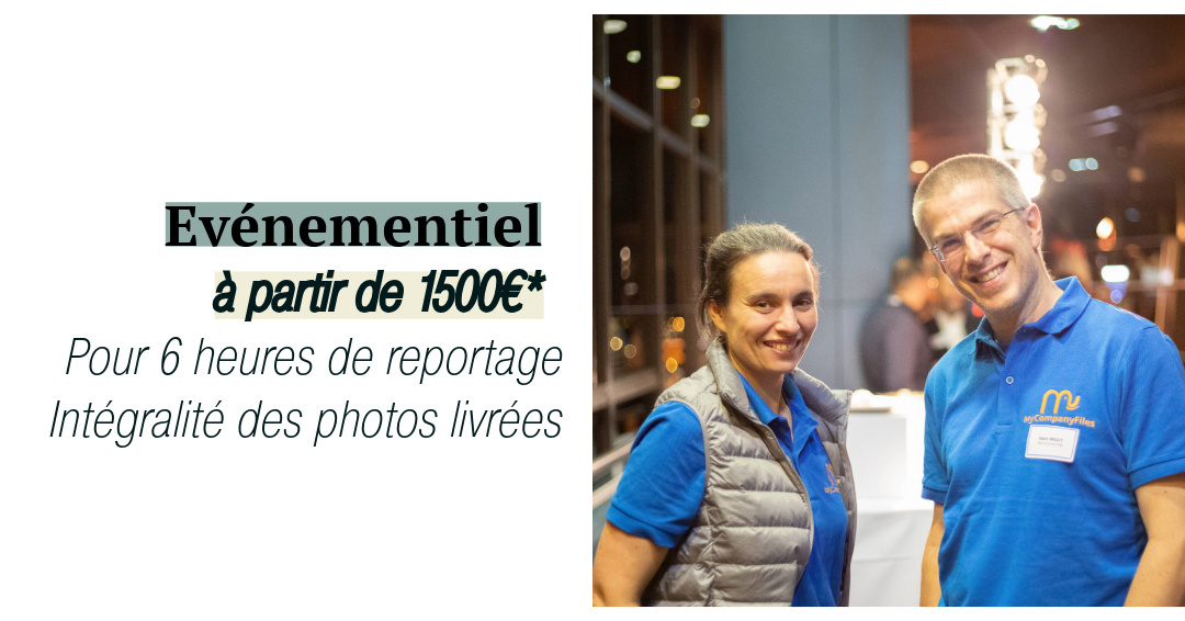 Catalogue : événementiel entreprise à partir de 1500€ pour 6h de reportage