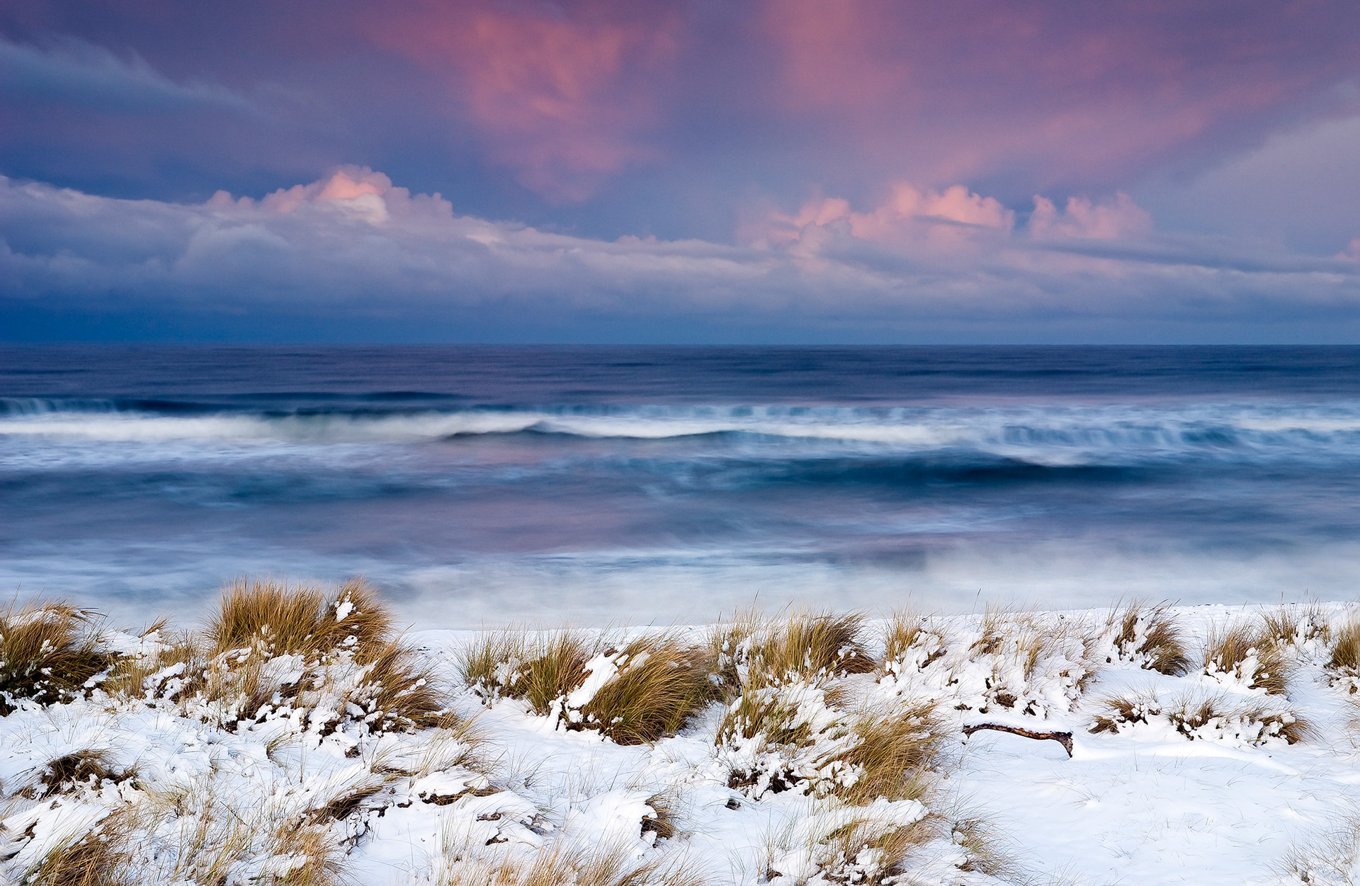 Findhorn Snow on the Beach