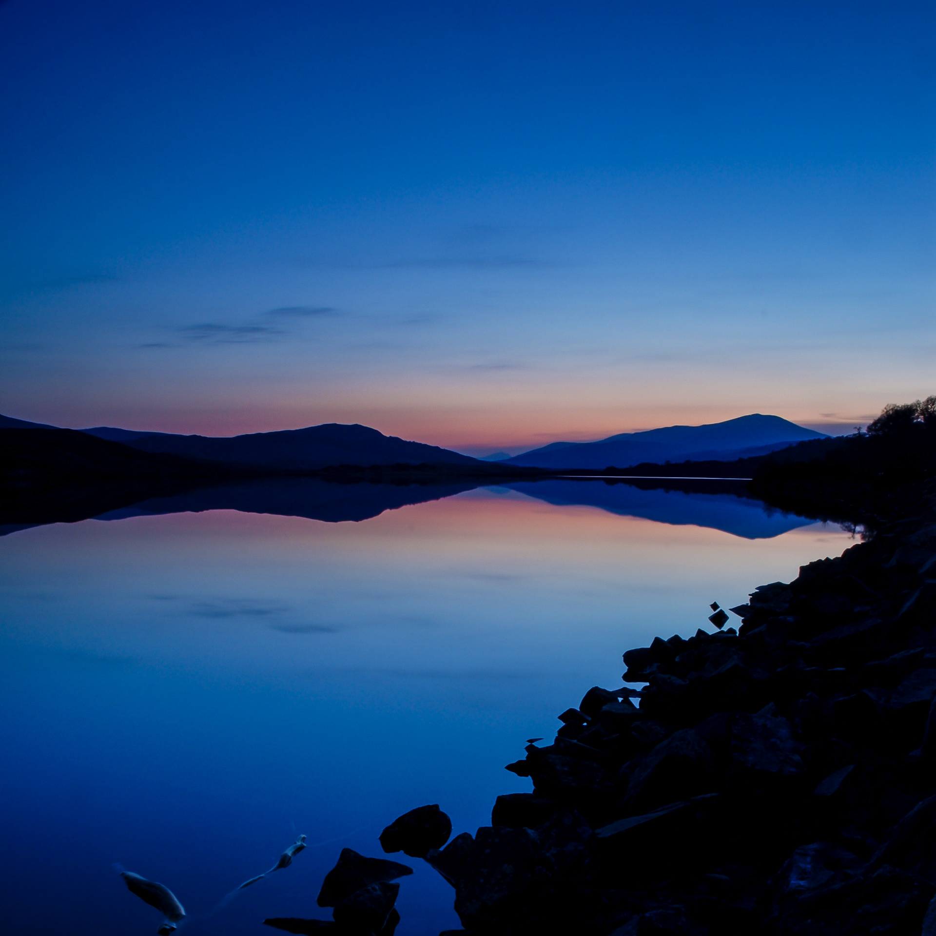 Winter dusk Loch a Chuillin