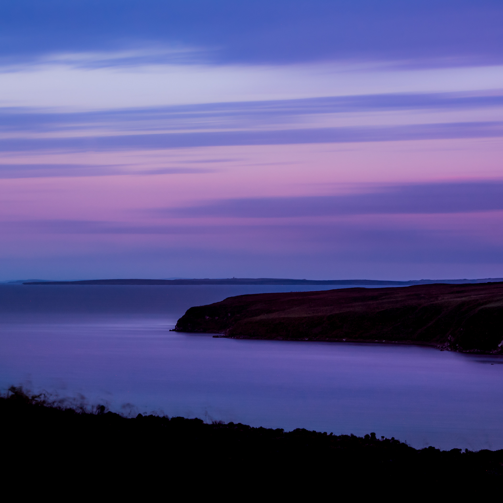 Orkney midnight oceanscape