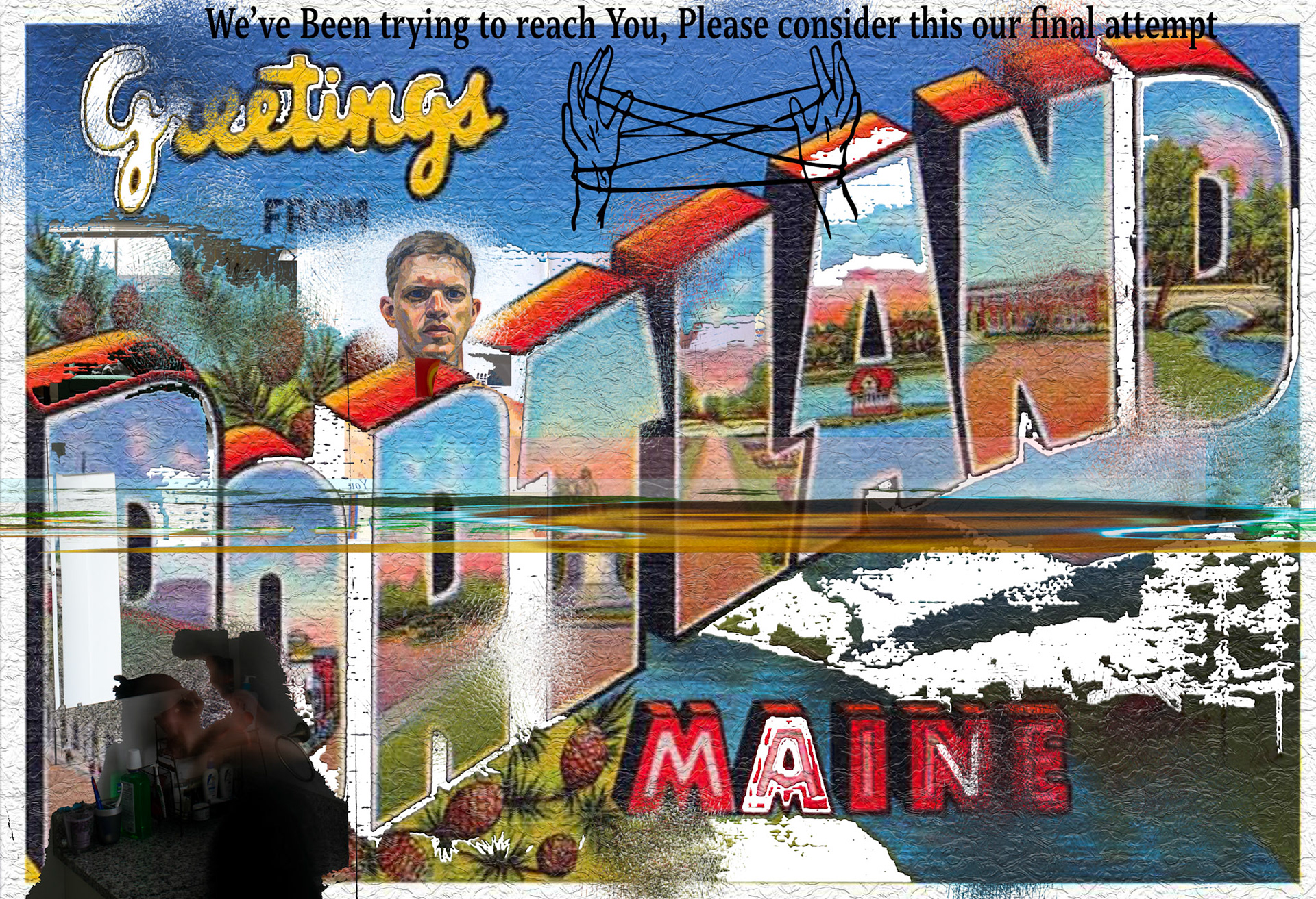 self portrait 2, digital collage, size variable, 2023
