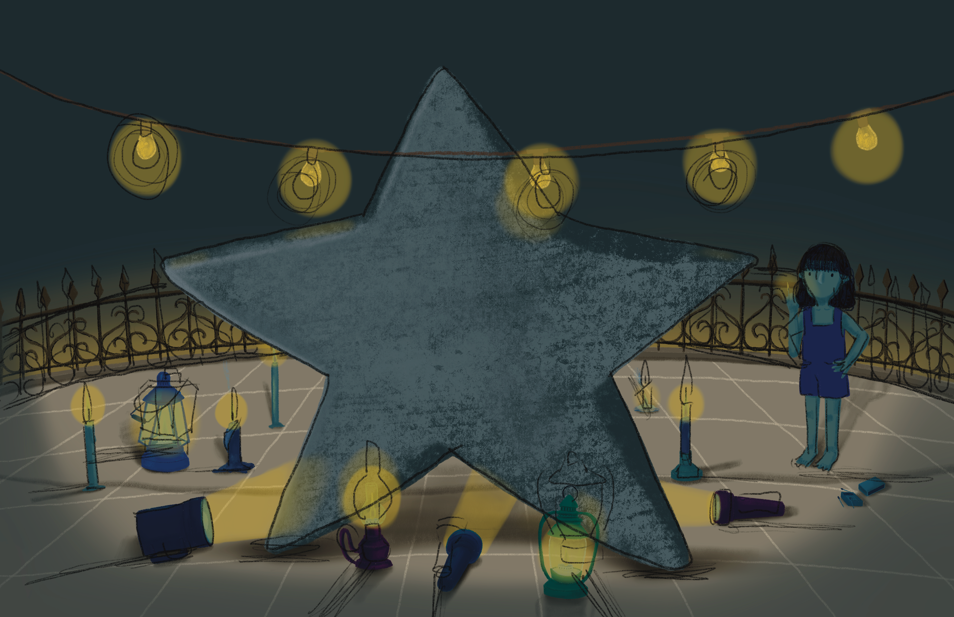 Reshine the Stars, PP 11-12 Sketch with Colour V1