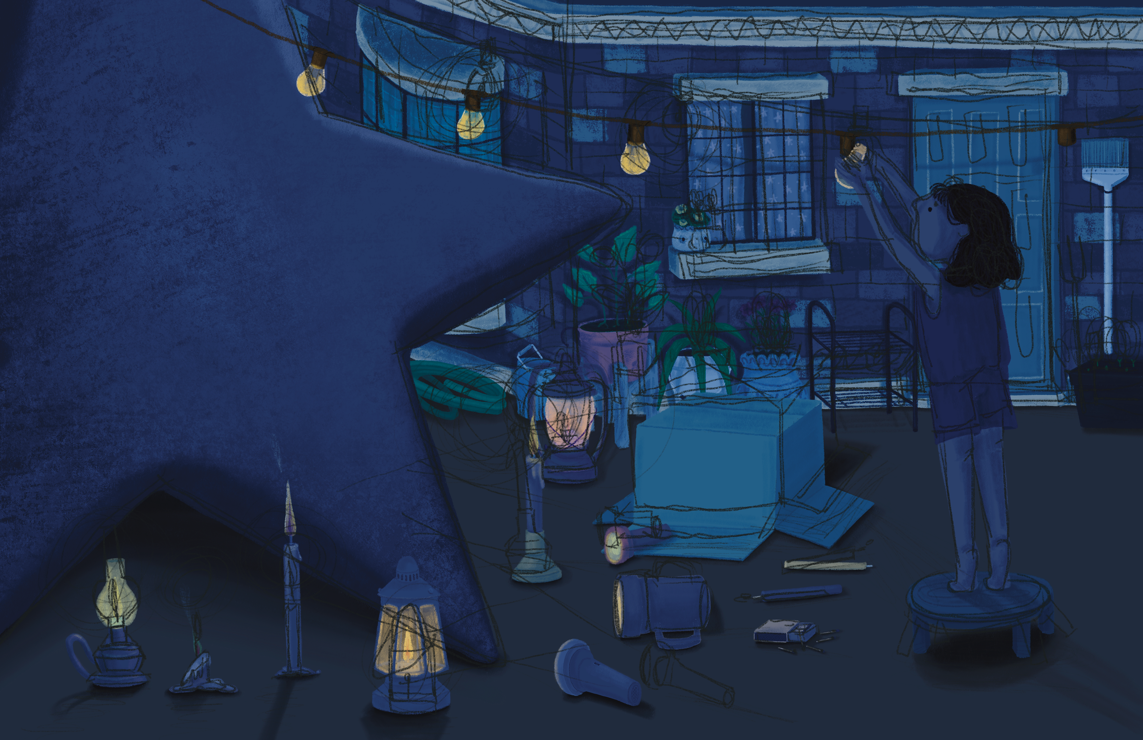 Reshine the Stars, PP 10-11 Sketch with Colour V1