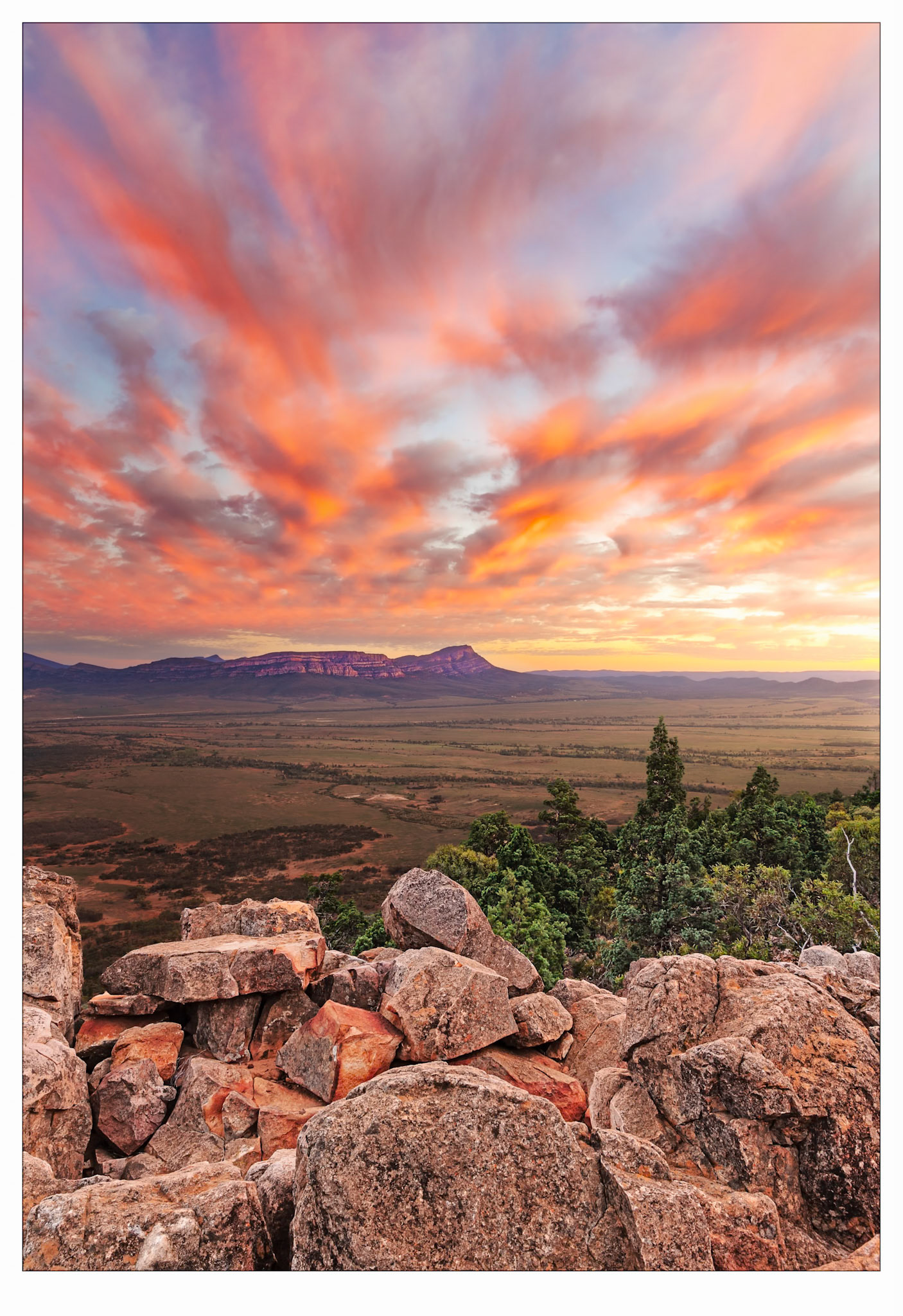 Fire Over the Flinders - Wilpena Pound, South Australia
