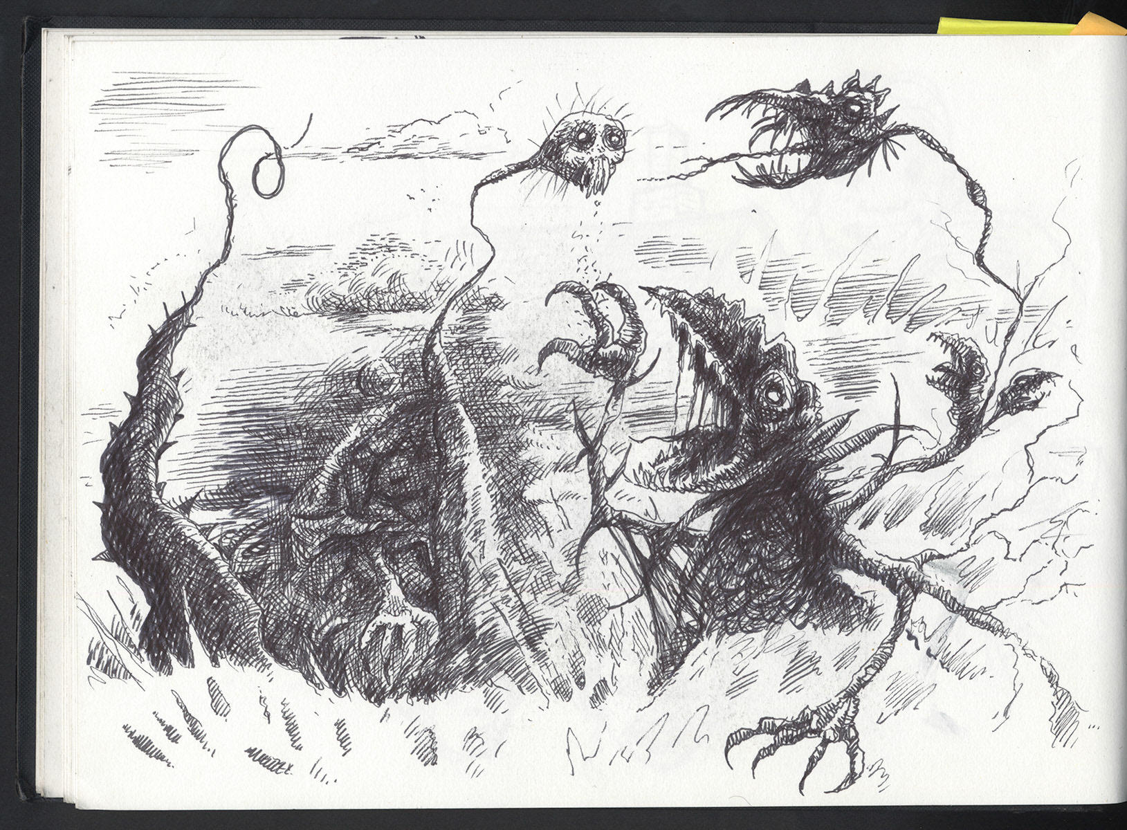 Miwer, Sketch Book, Sketches, doodling, doodles. Illustration, B&W, pencil