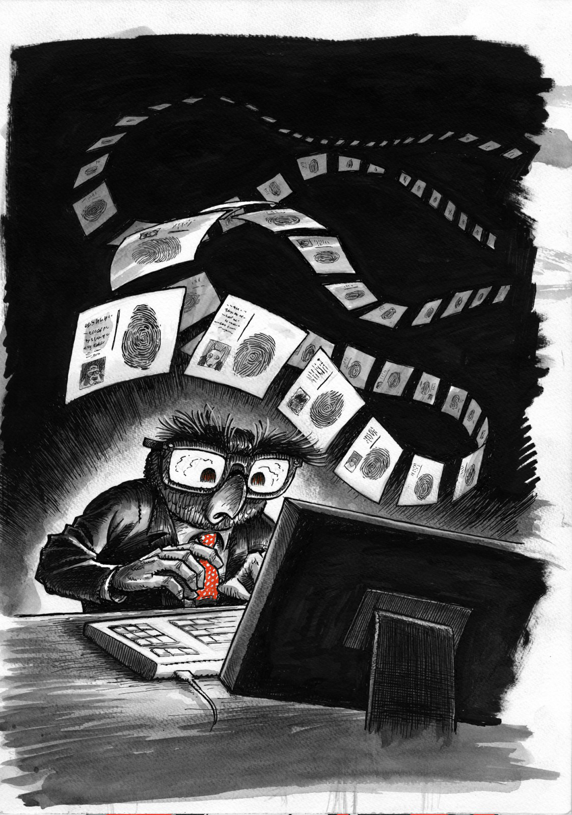 Illustration, Miwer, tegning, artwork, Pen, Ink, Char coal, kul, Tusch og pen, Hansi Hønegal, Henrik Einspor, Michael Wettendorff