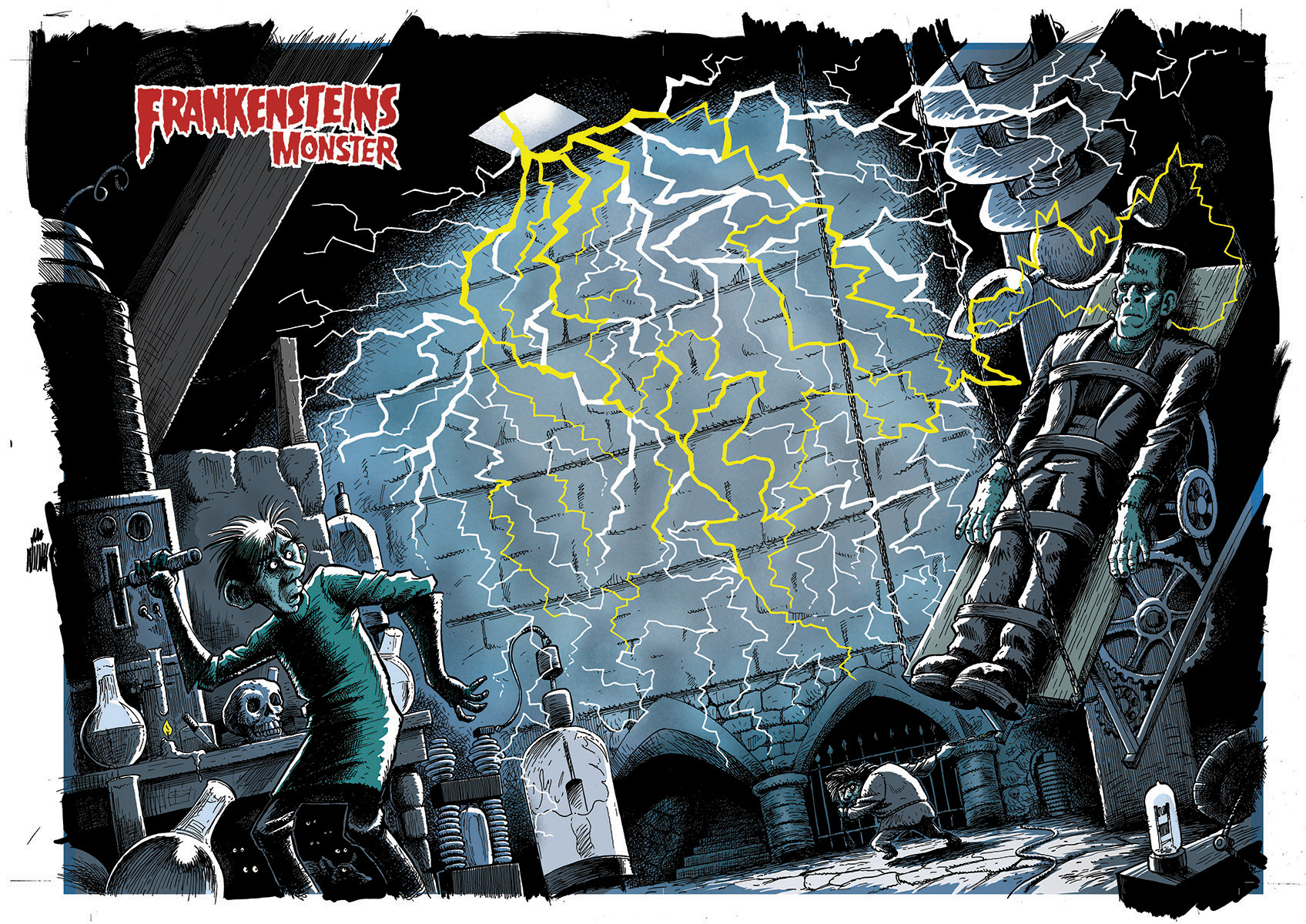 Horror, monstre, illustration, Miwer, tegning, drawings, bog, book, udgivelse, publishing, mazes, labyrinth, labyrint, findebog, Forlaget Carlsen , Michael Wettendorff