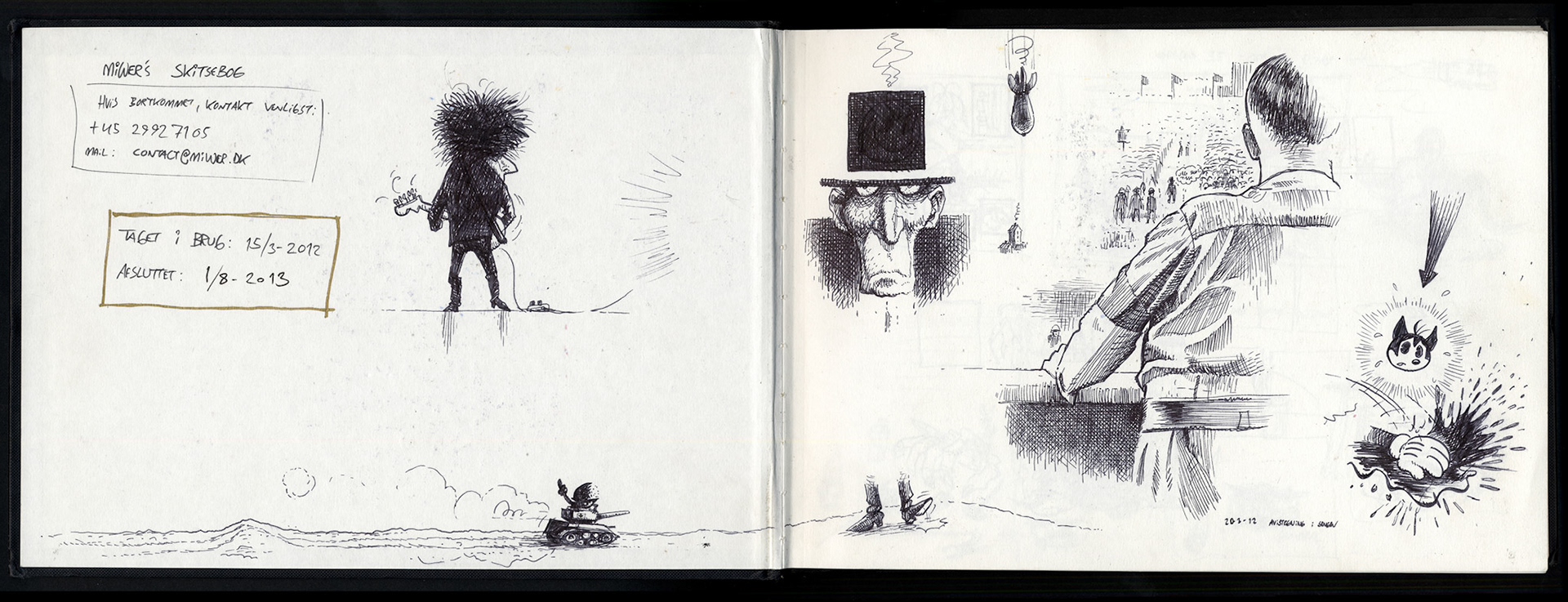 Miwer, Sketch Book, Sketches, doodling, doodles. Illustration, B&W, pencil