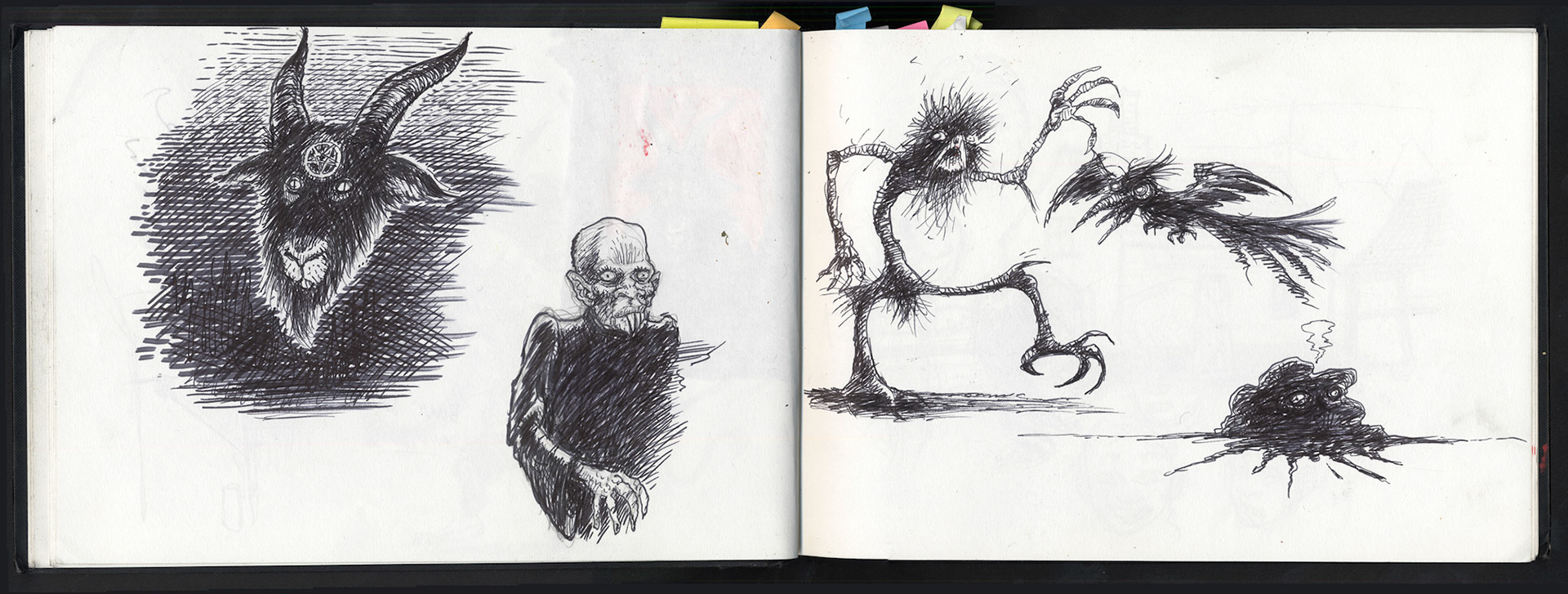 Miwer, Sketch Book, Sketches, doodling, doodles. Illustration, B&W, pencil