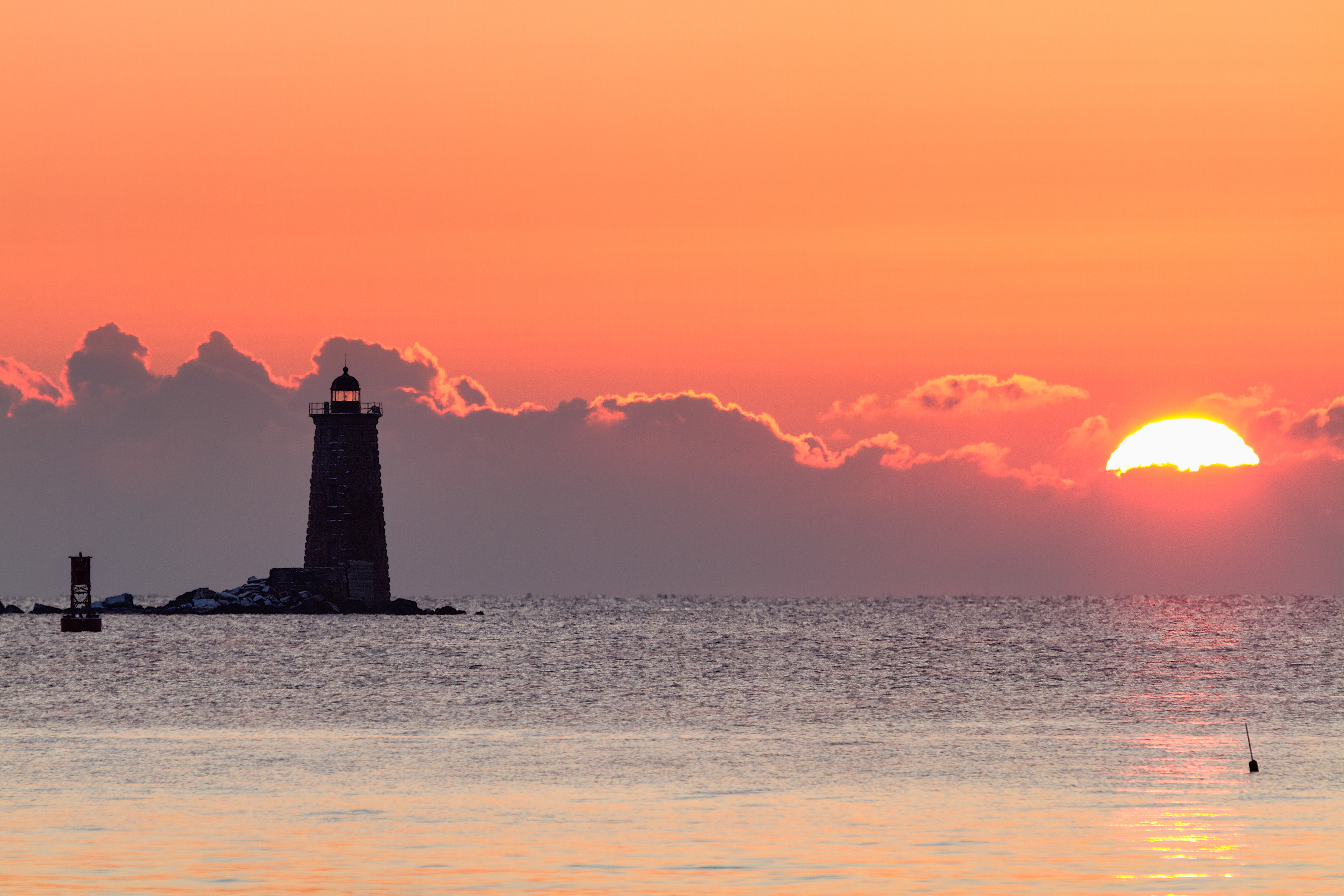 Whaleback Lighthouse at Sunrise