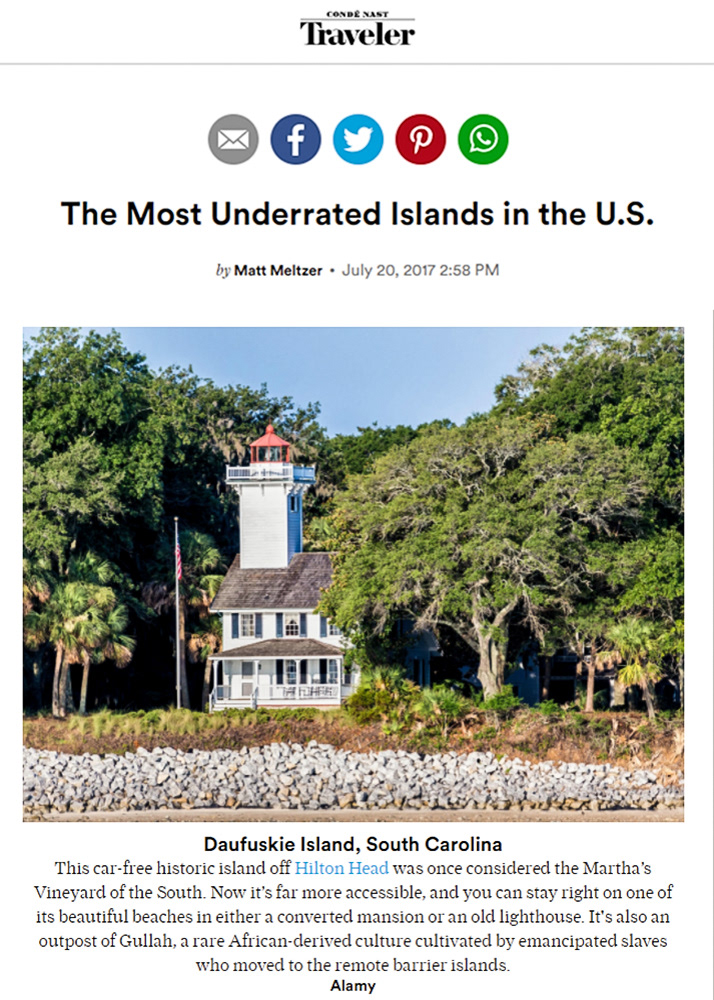 Conde Nast Traveler, The Most Underrated Islands in the U.S.