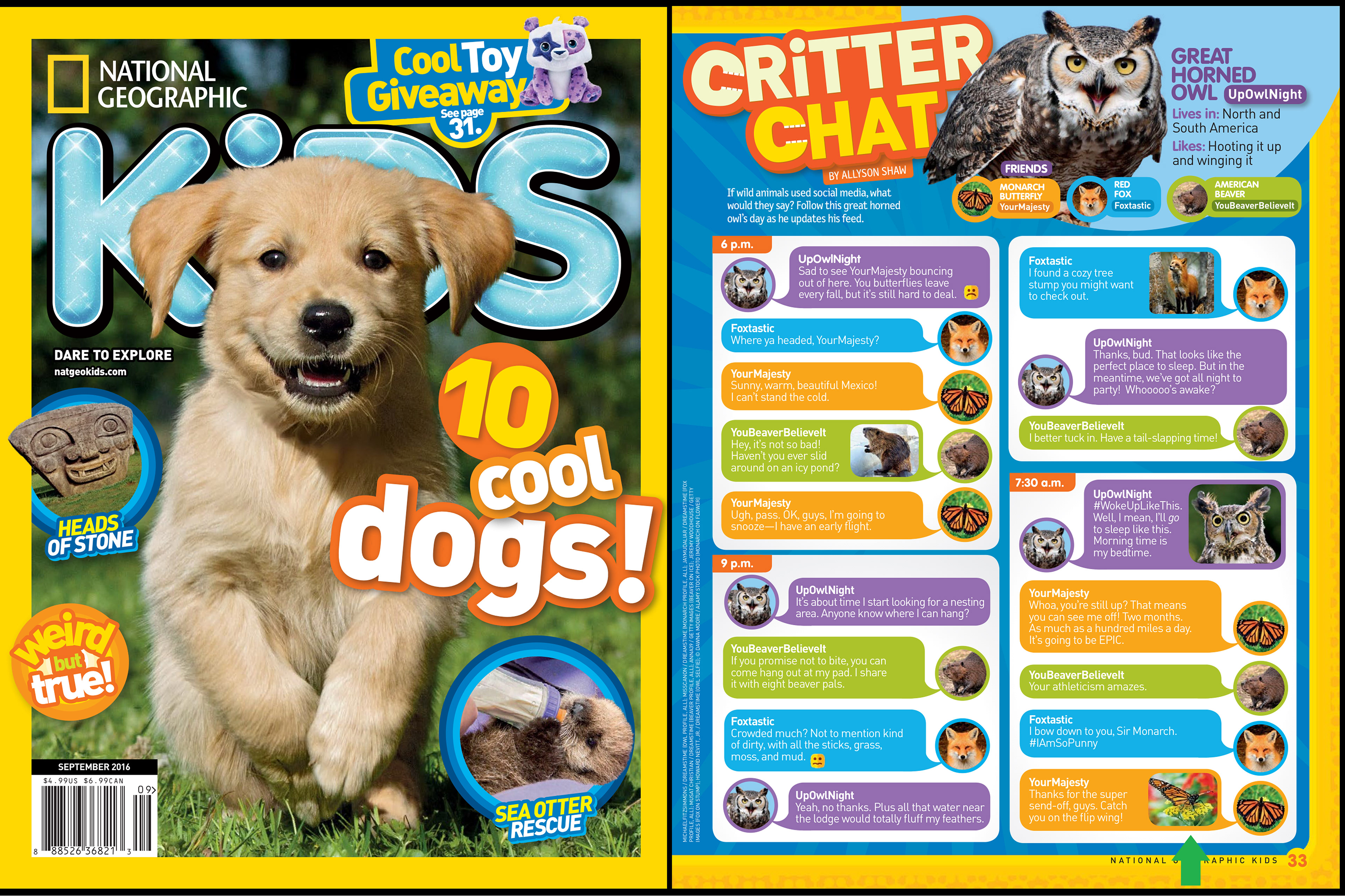 National Geographic Kids Magazine, September 2016