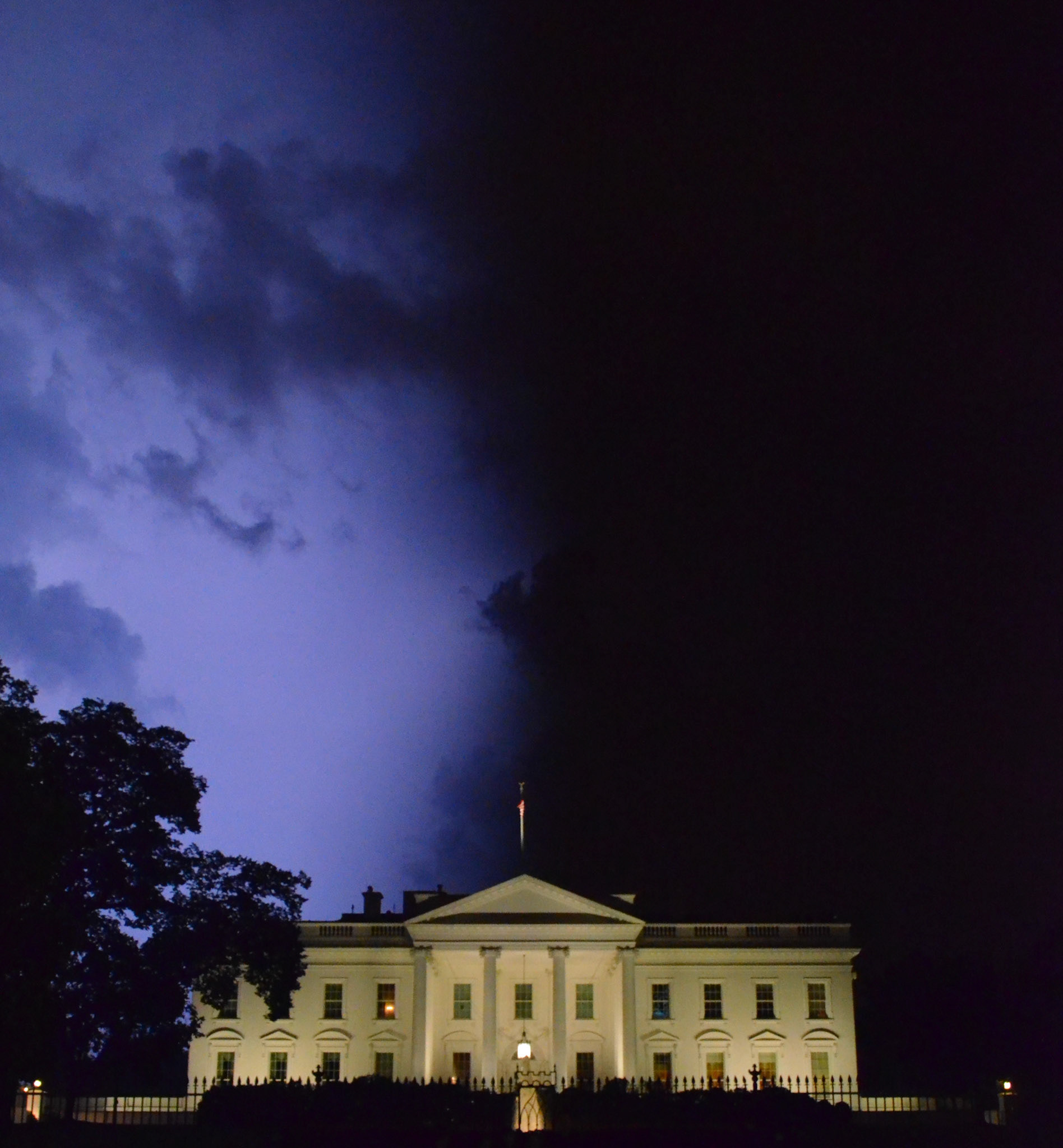 Stormy Night in Washington DC, Whitehouse
