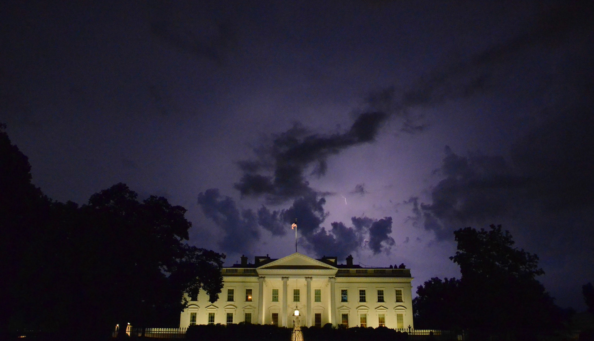 Stormy Night in Washington DC, Whitehouse