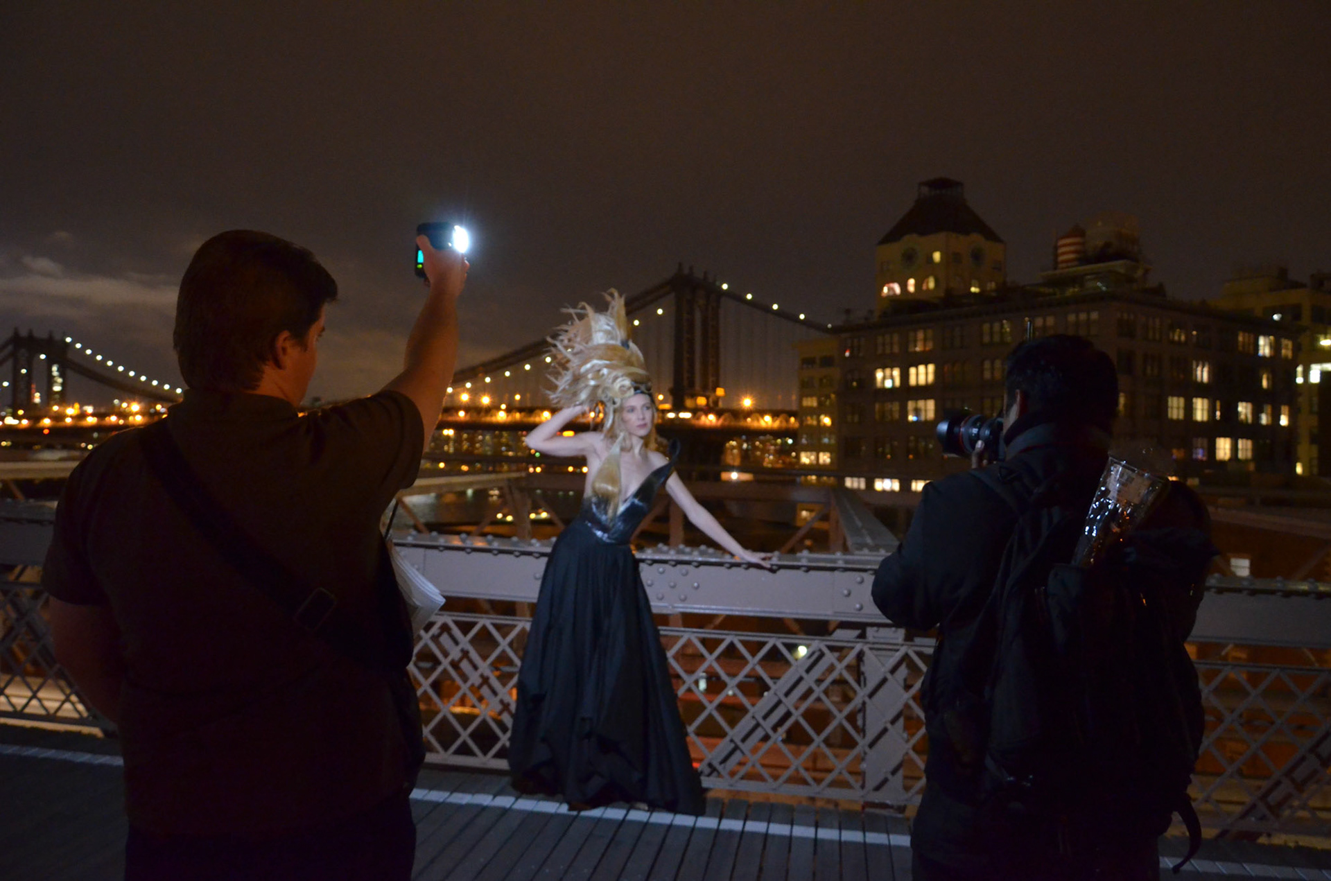 Photoshoot on the Brooklyn Bridge