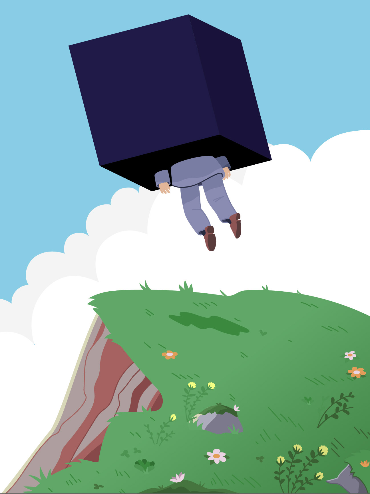 An original digital illustration titled "Mind".