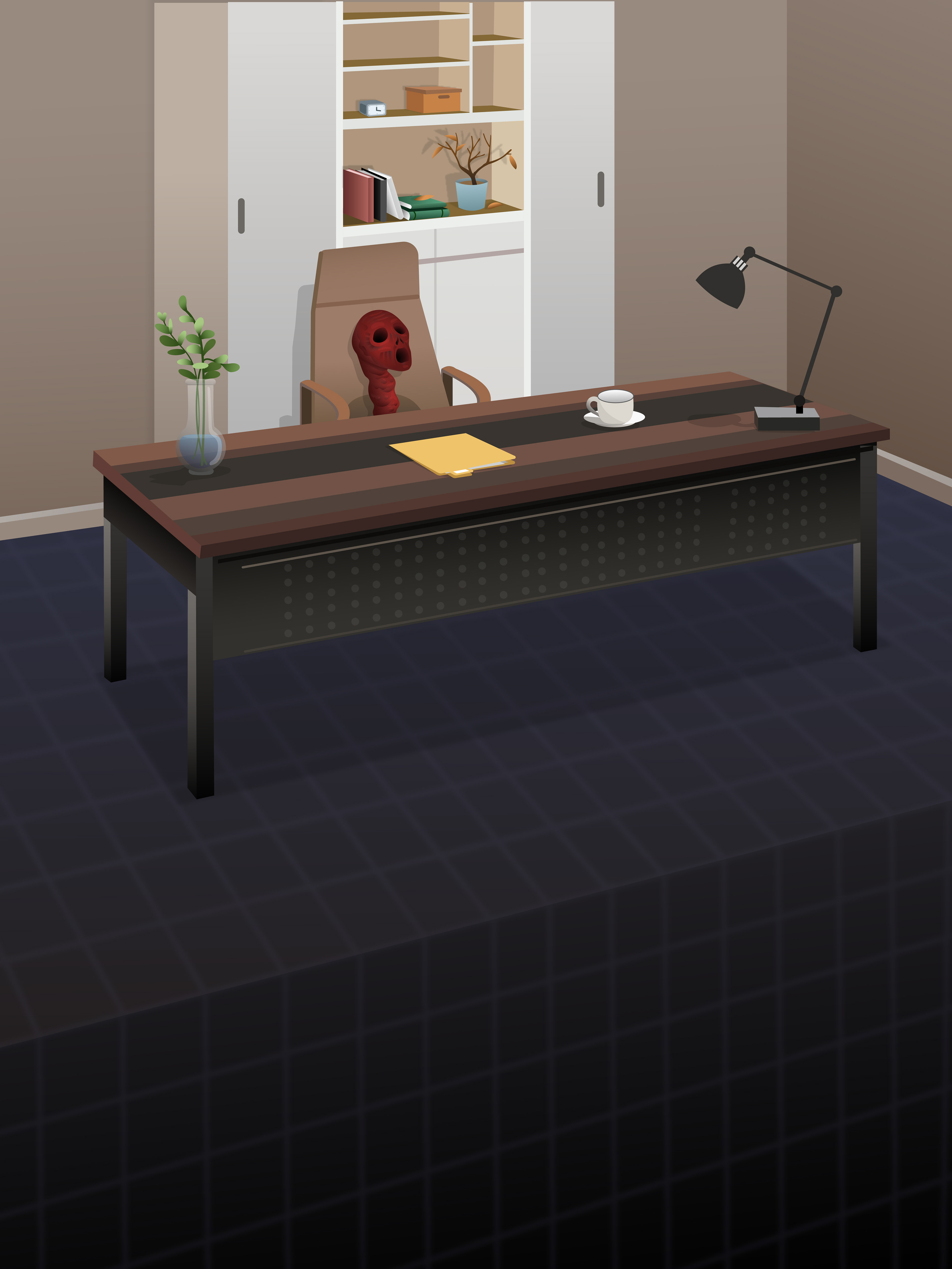 Original digital illustration titled "Letting go".