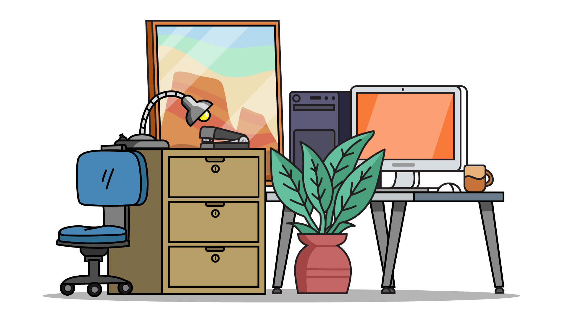 Object designs created for Voya.