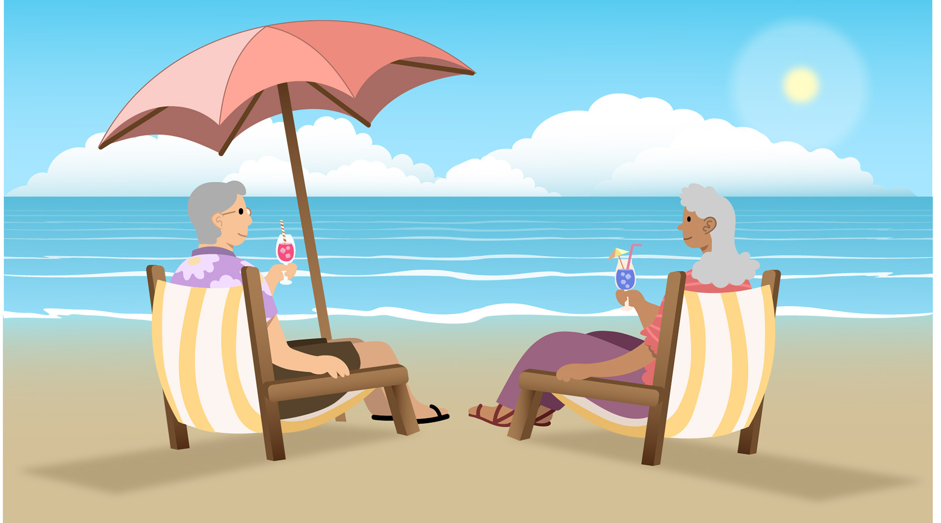 Digital illustration created for retirees in the NYCDCP.