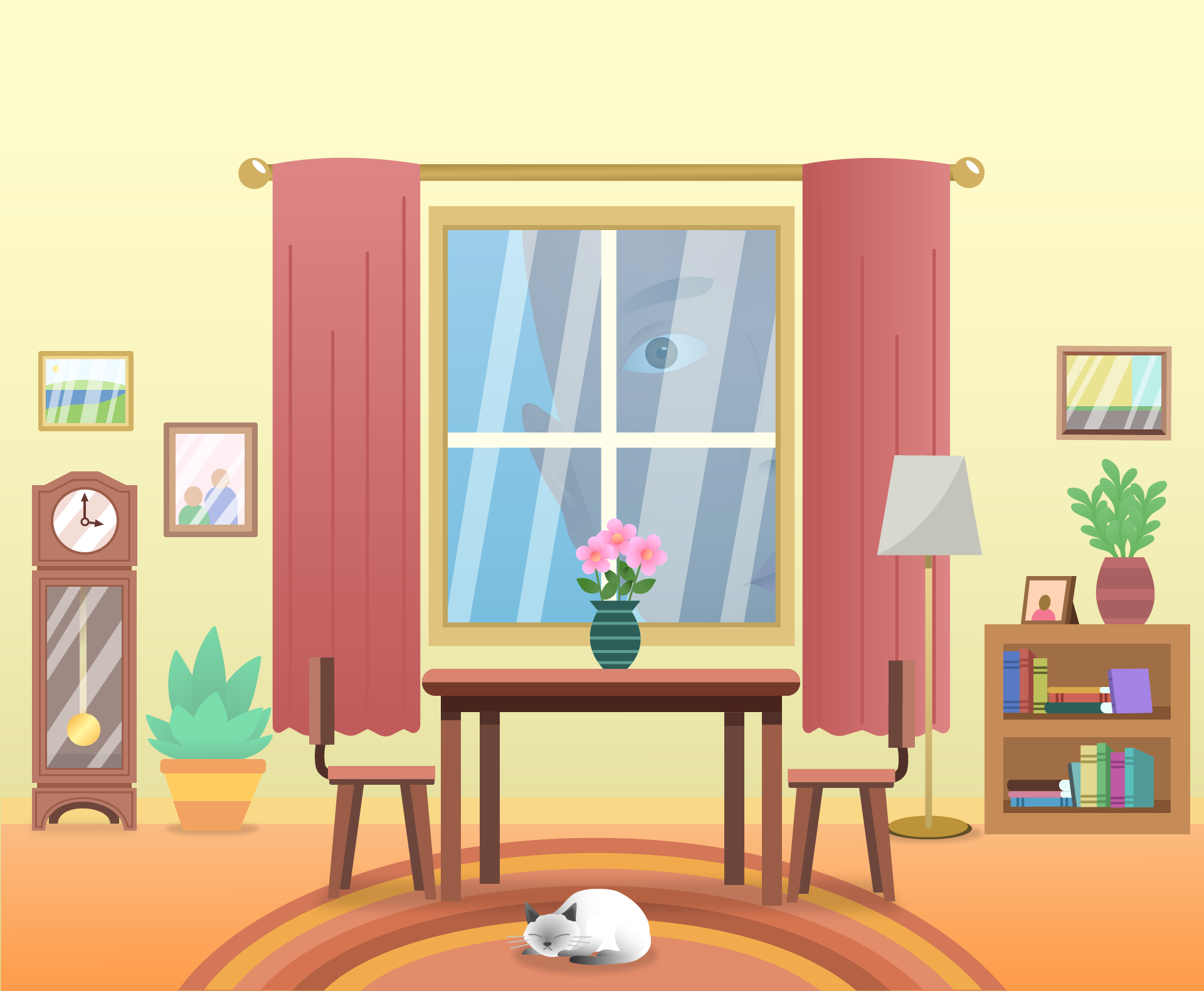 An original digital illustration titled "Homesick".