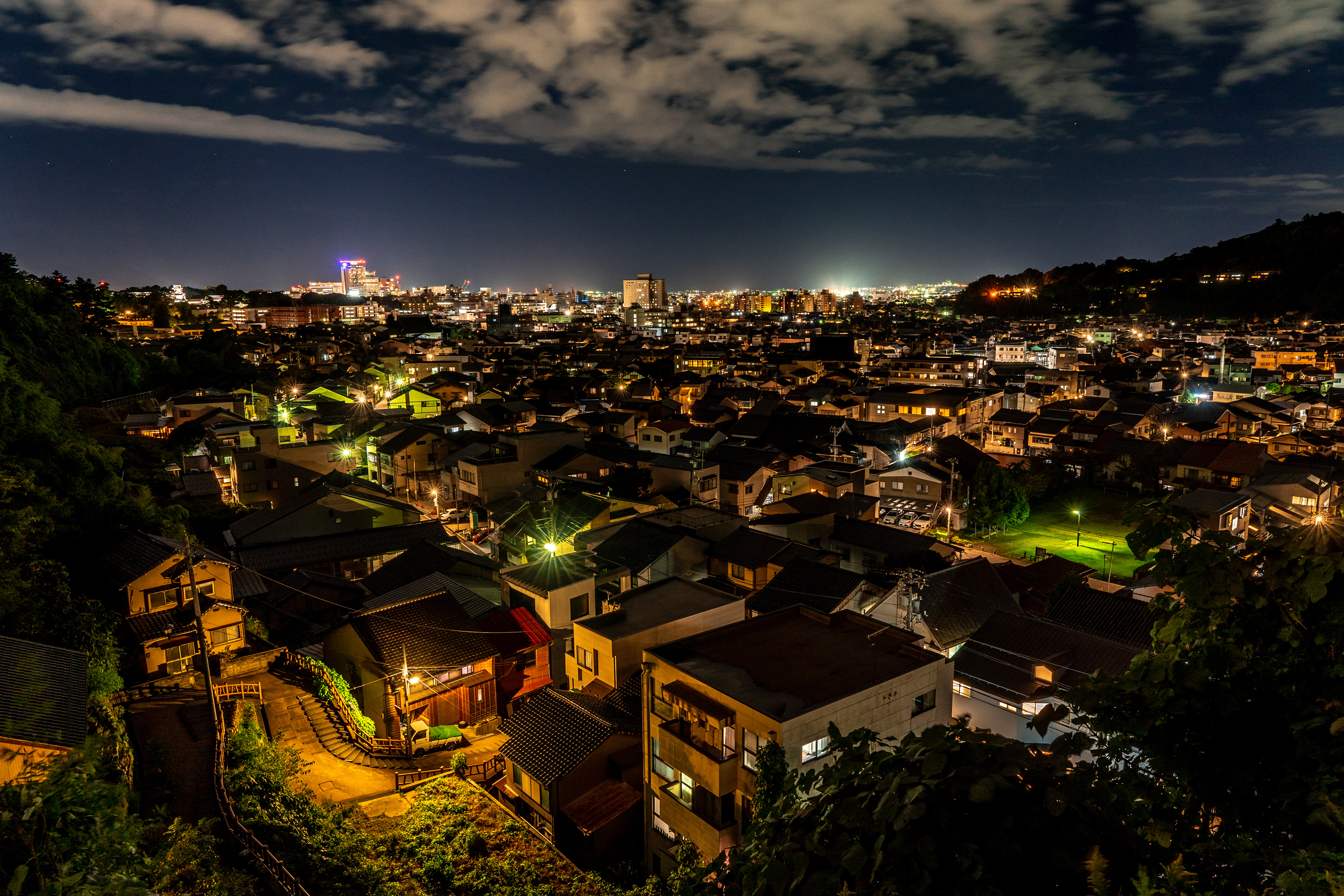 小立野地区から見る金沢の夜景