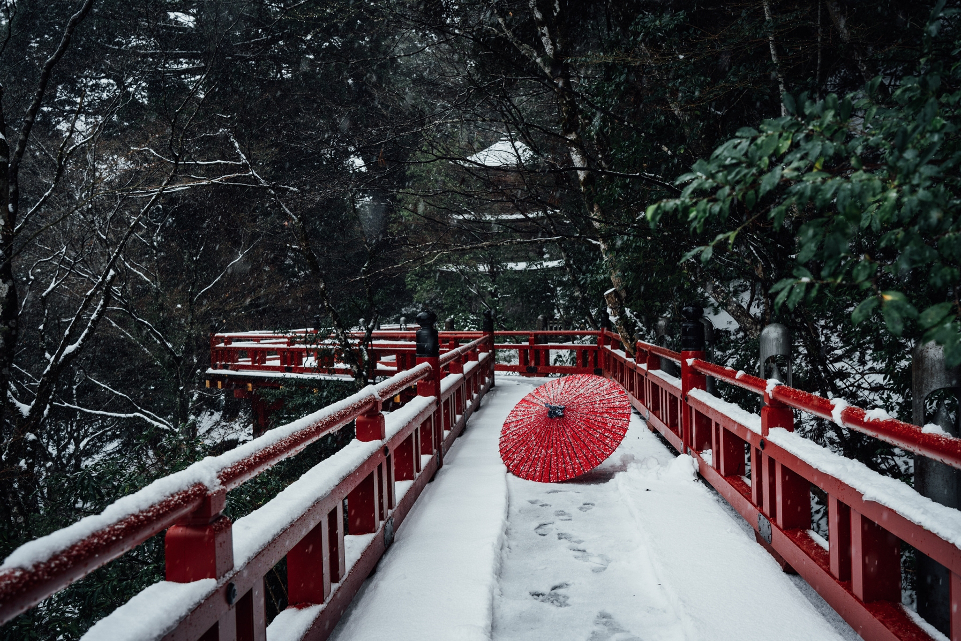 那谷寺の雪景色