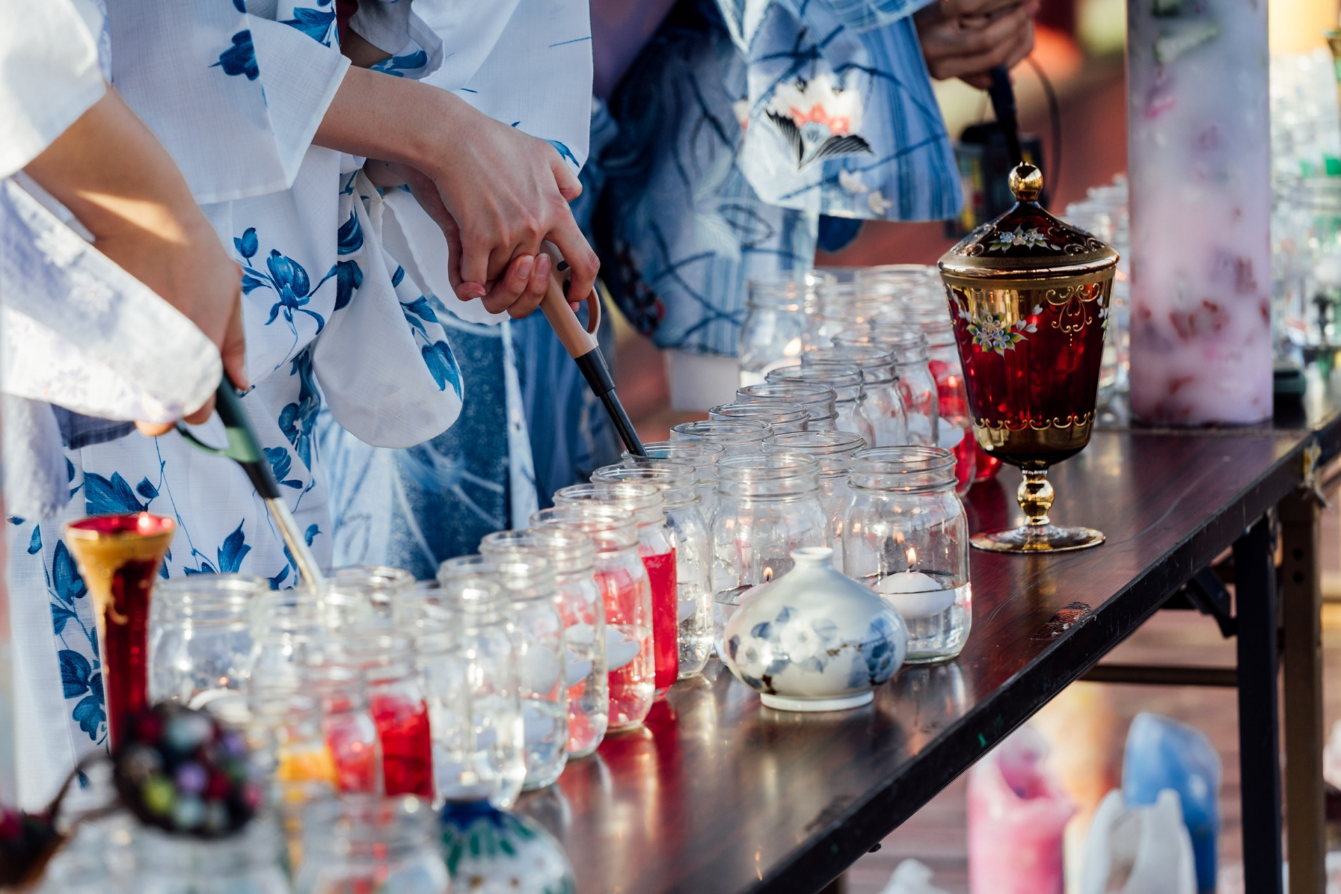 内川の灯り（富山県射水市・新湊内川地区）
