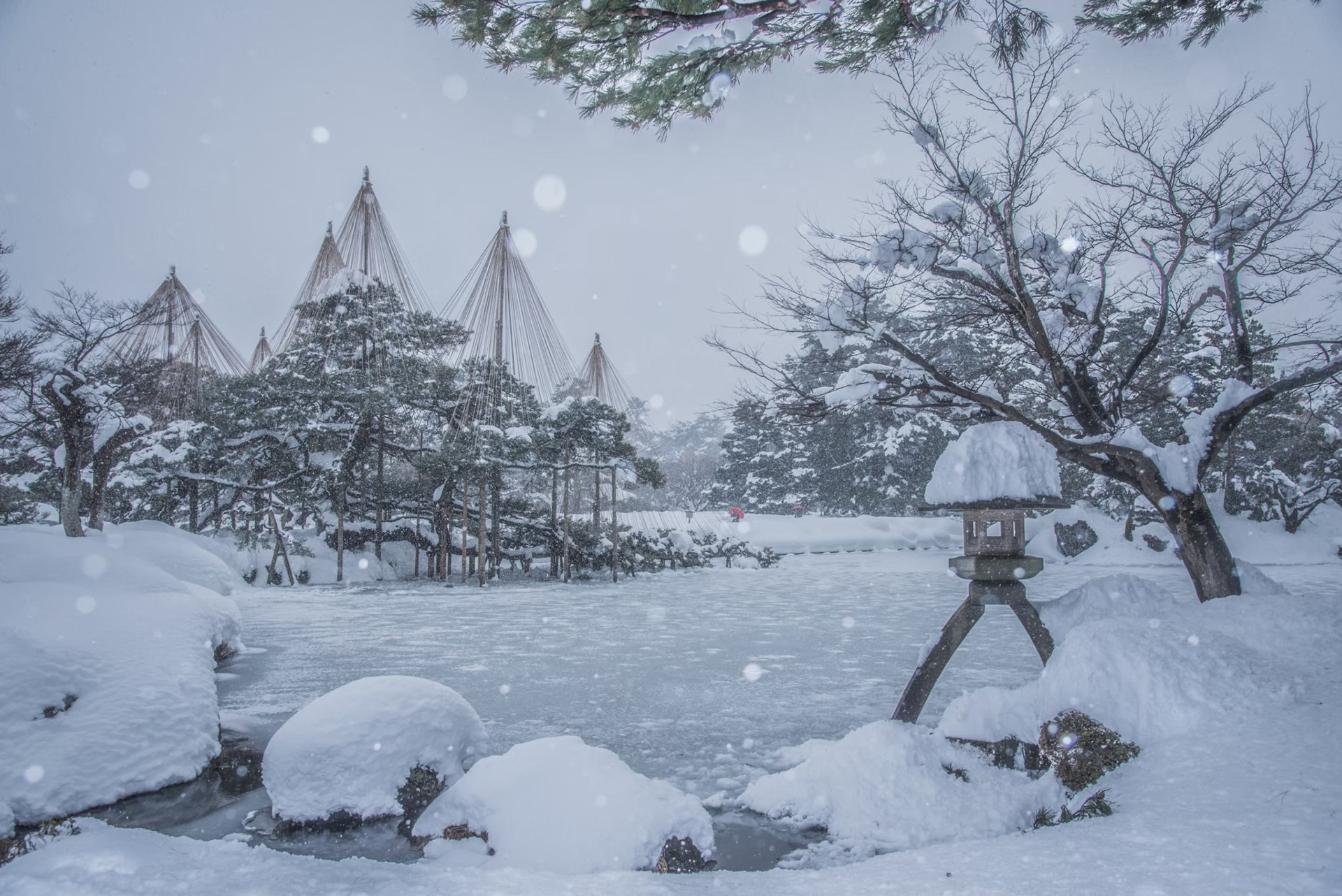 兼六園の雪景色