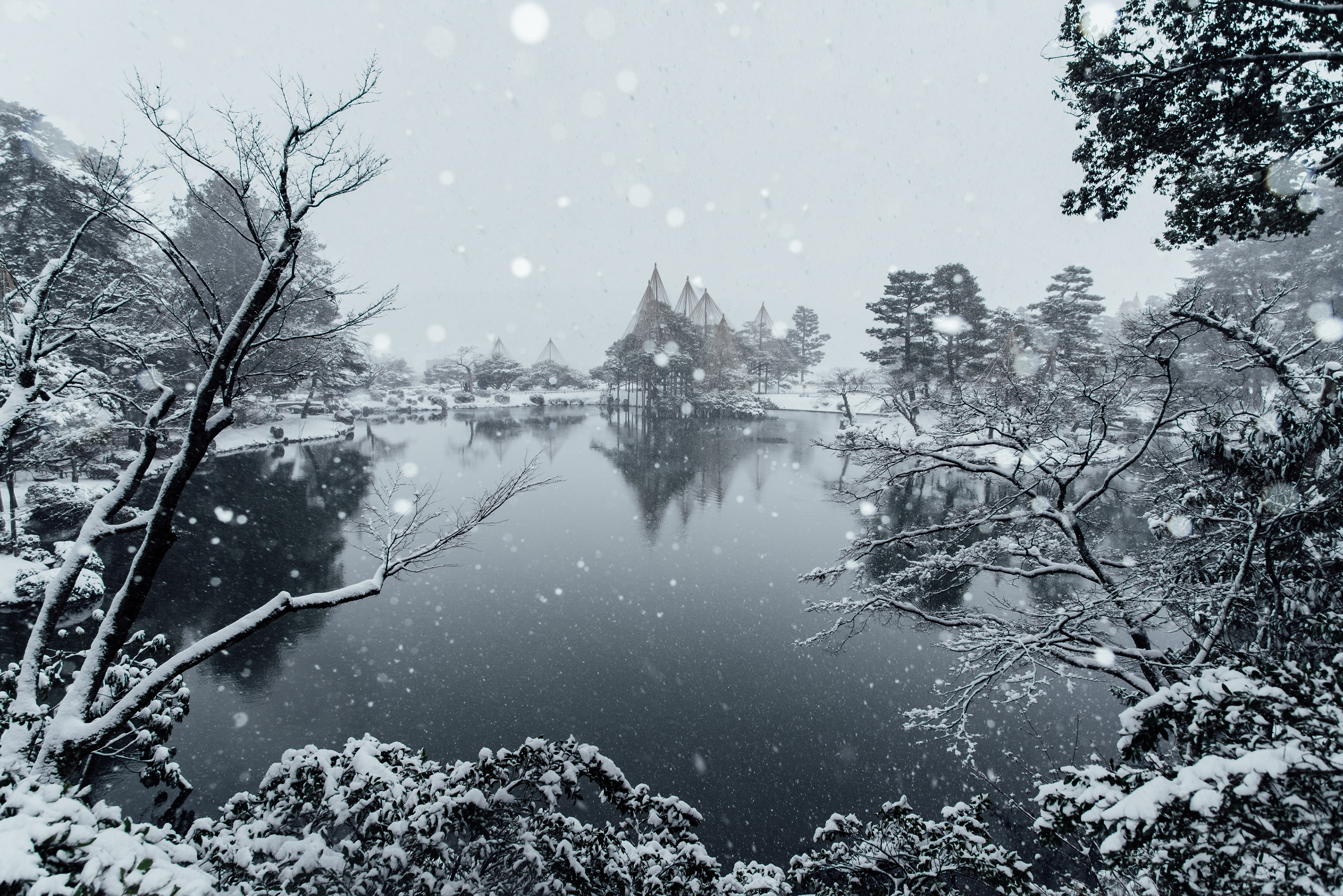 兼六園の雪景色