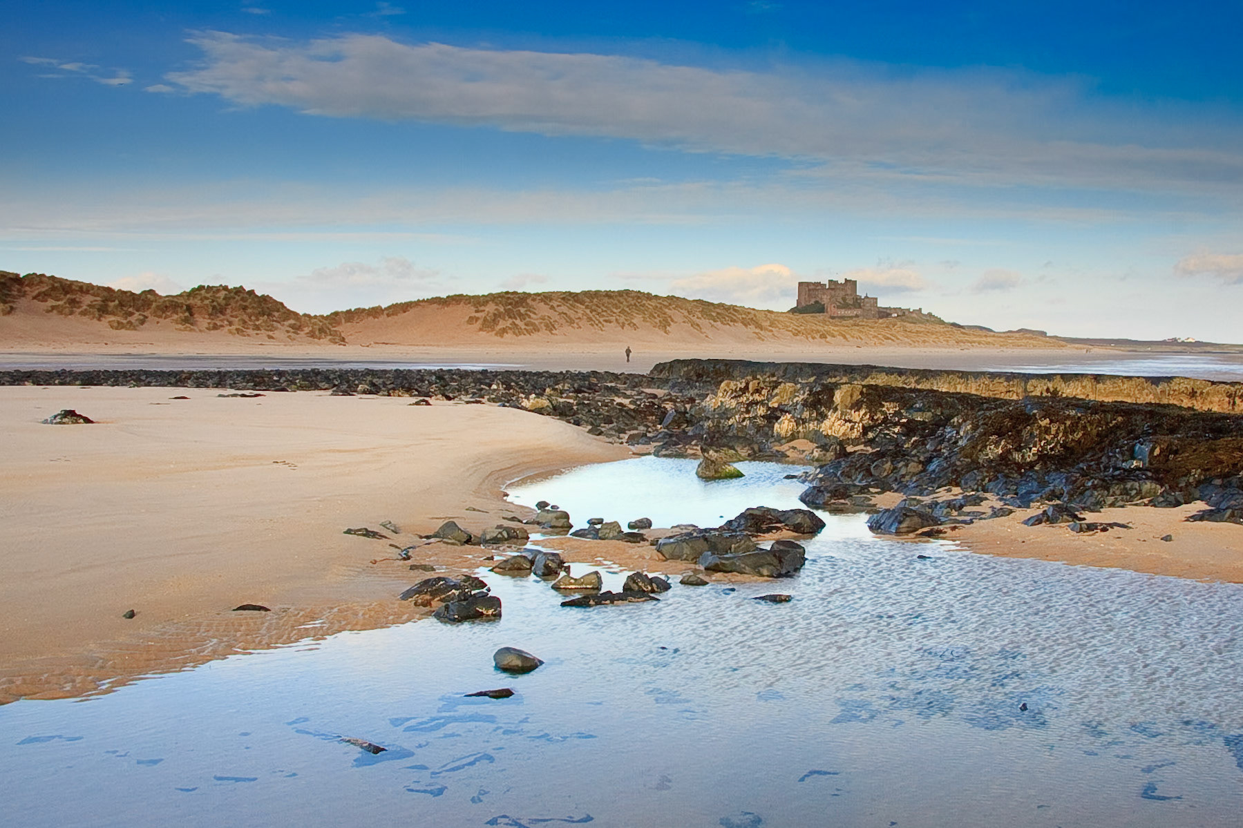 Early Morning walk on Bamburgh Beach