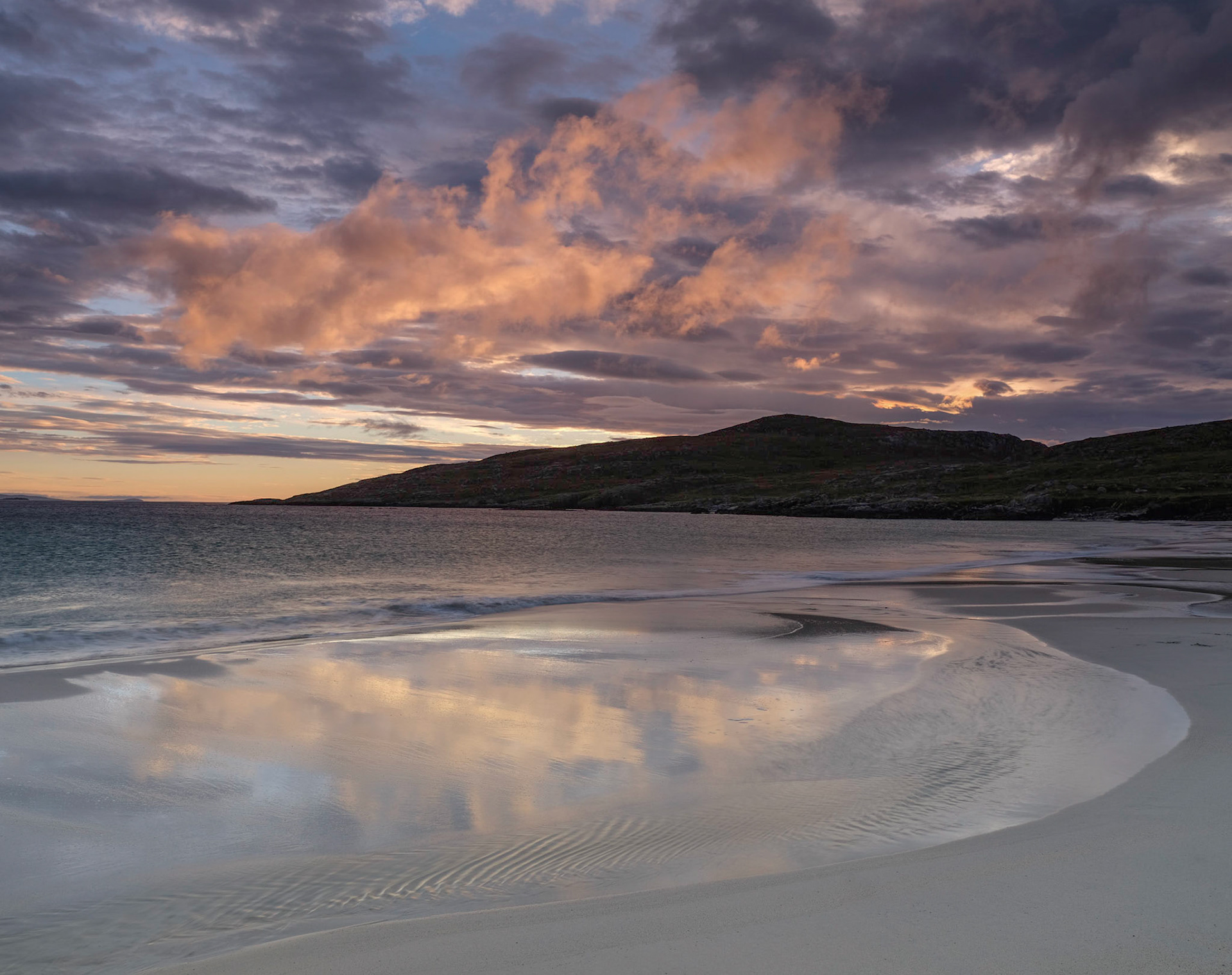 Sunset at Huishnish beach, Landscape
