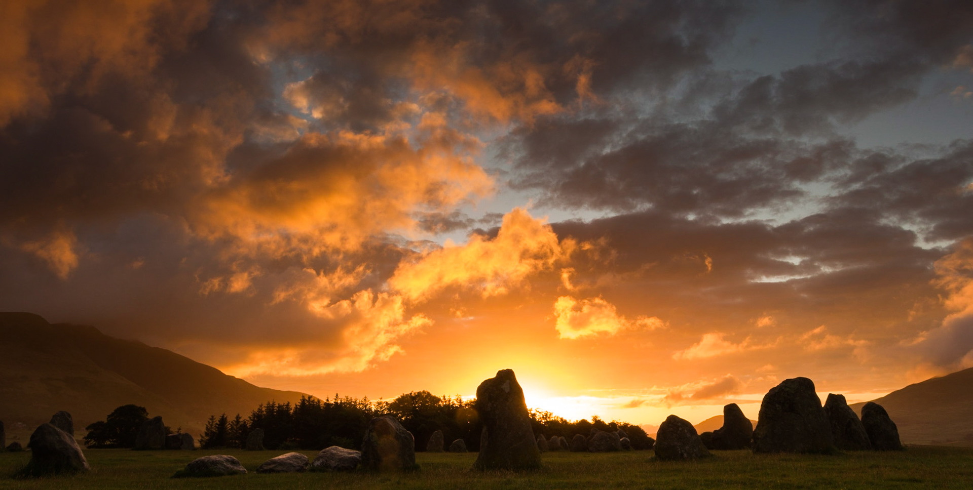 Another Early Sunrise through Castle Rigg Stone Circle (proj A version)
