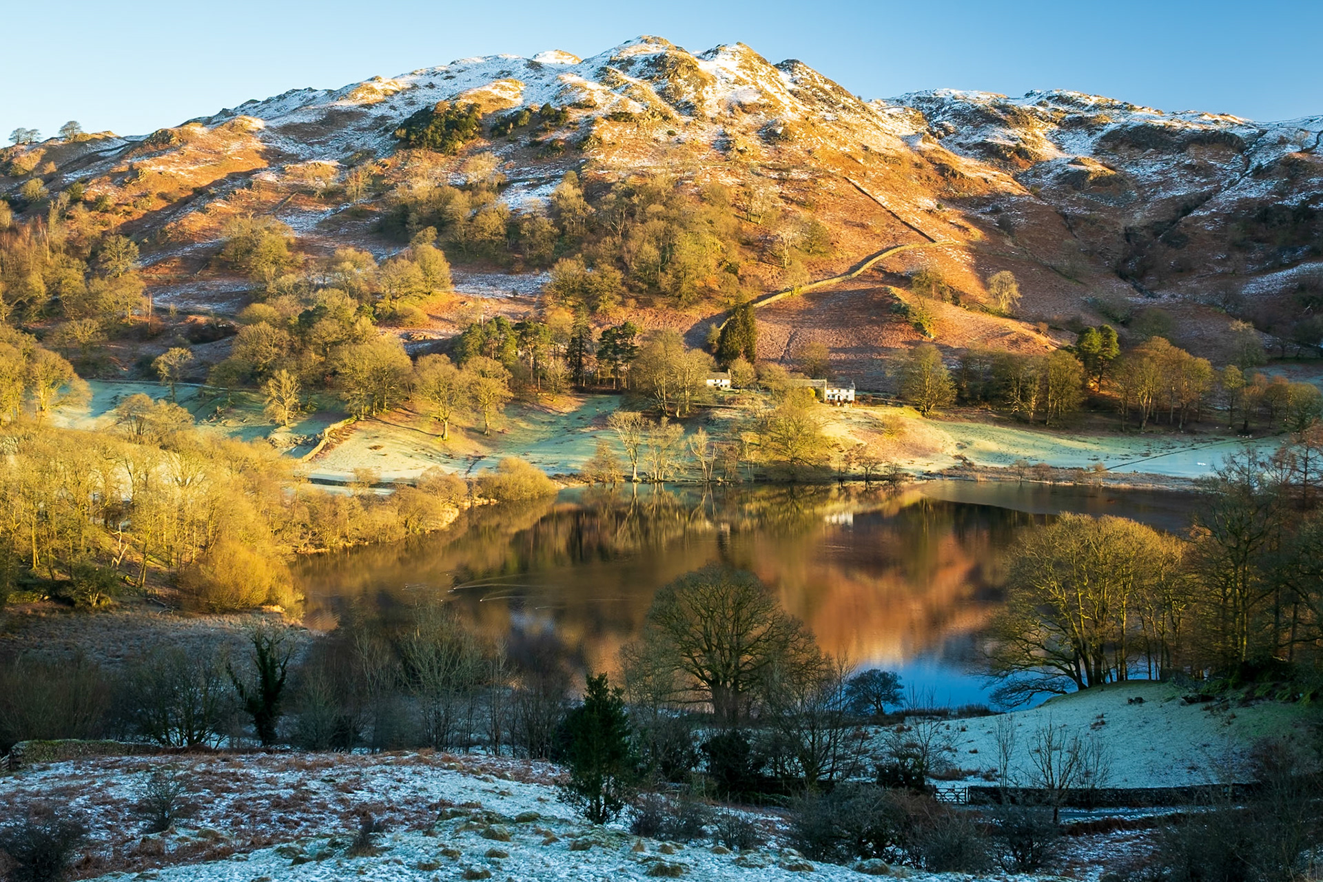 A frosty Loughrigg Fell