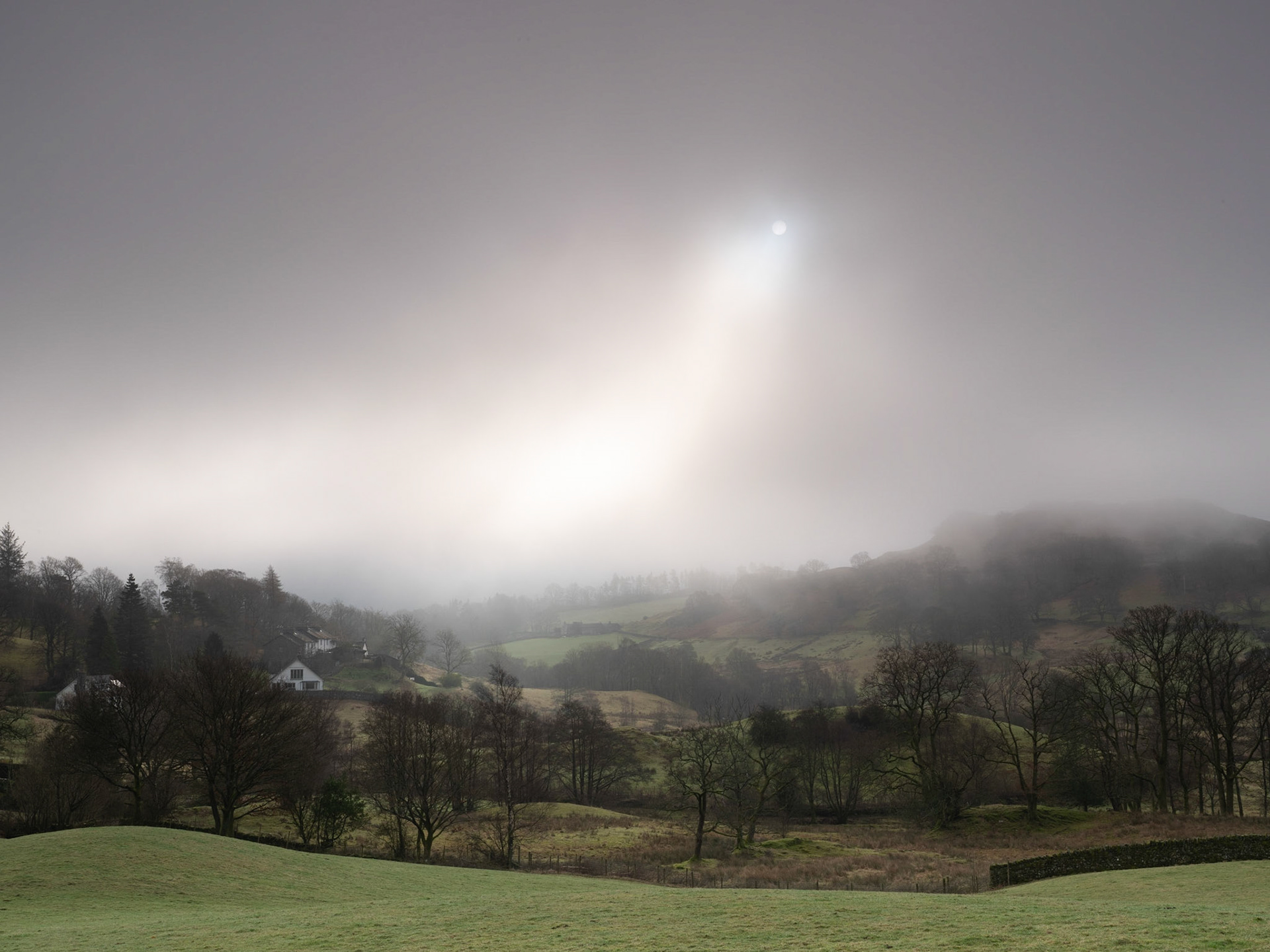 Sun and Mist in Little Langdale Valey