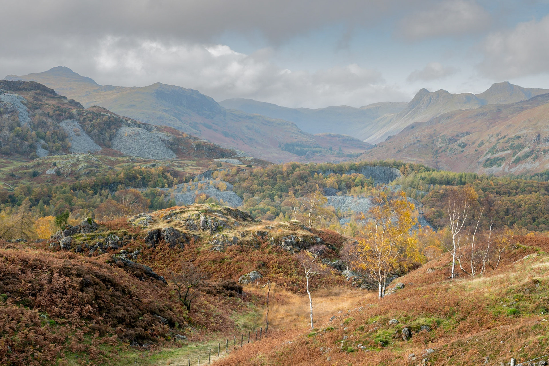 Pike O'Blisco obver Tilberthwaite Fells