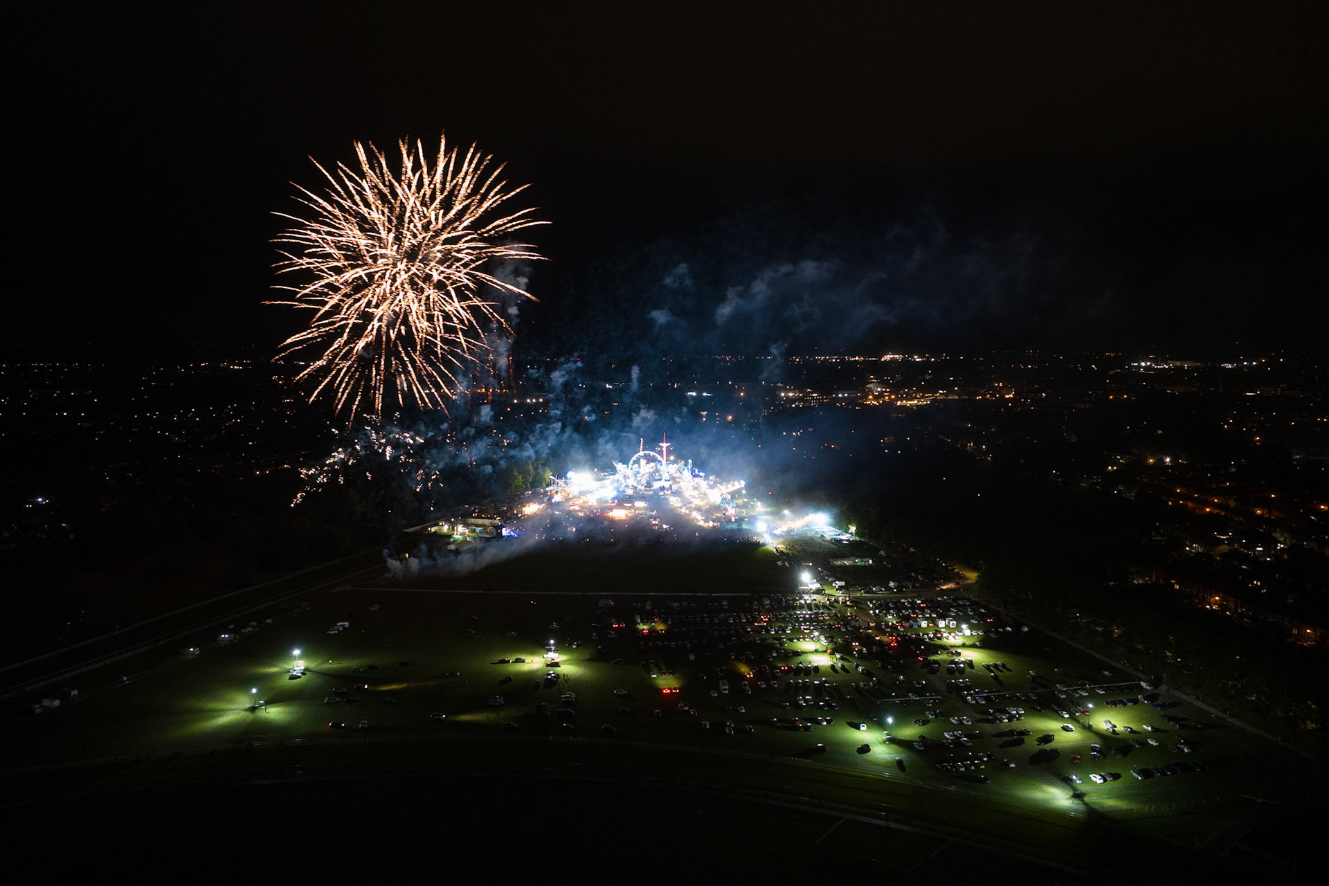 Fireworks at the York Balloon Festival