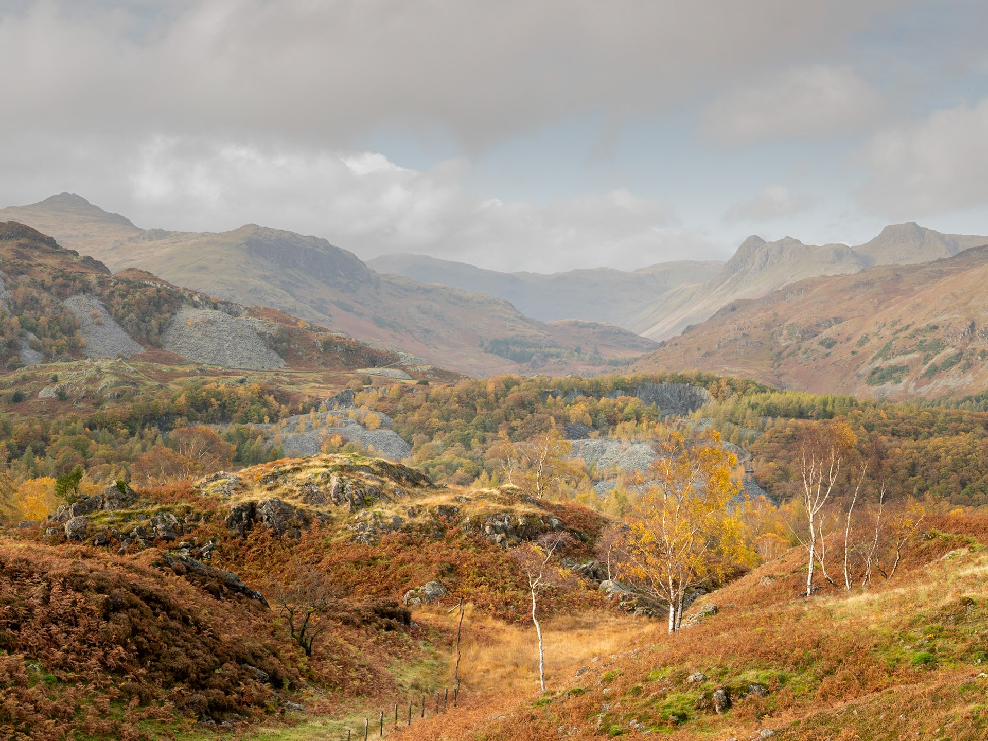 Pike O'Blisco obver Tilberthwaite Fells