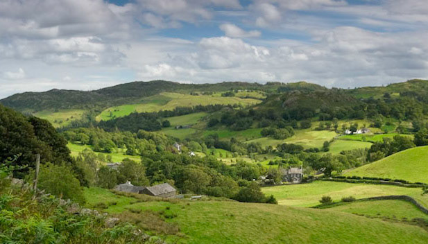 Looking across Little Langdale towards Little Fell: