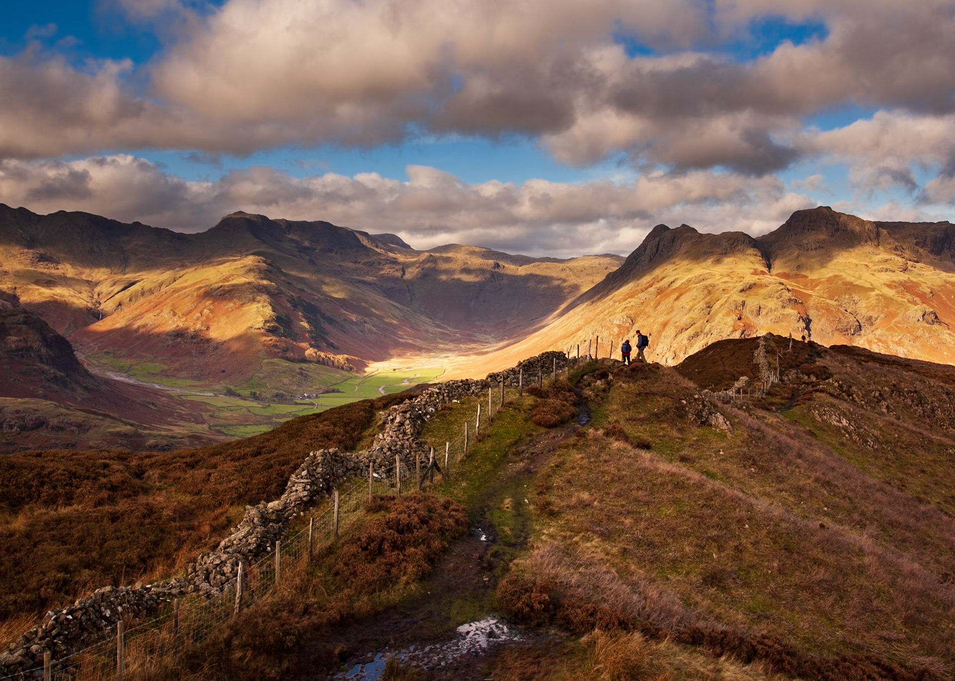 The Greater Langdale Valley, from Ling Moor Fell
