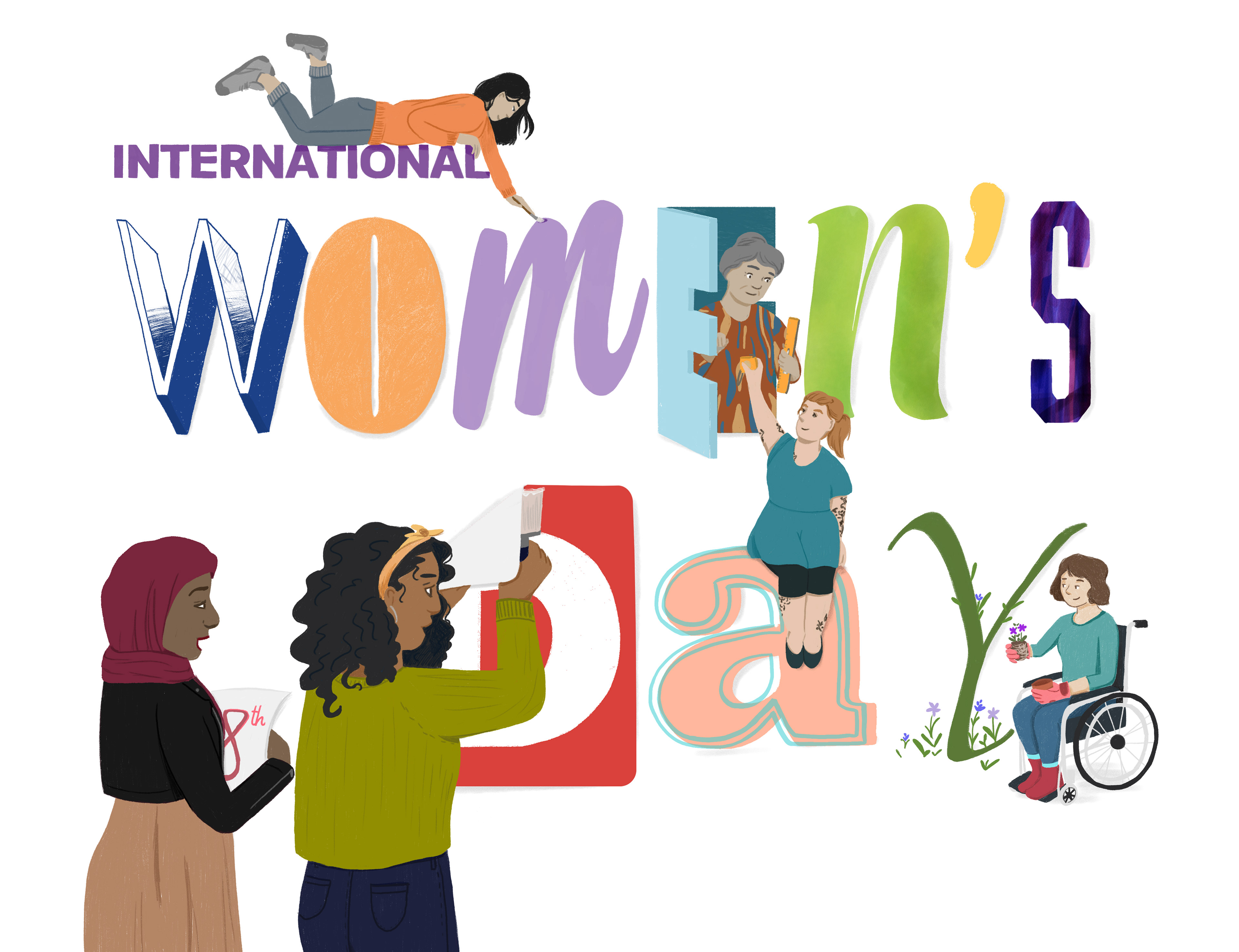 Women's day socials illustration