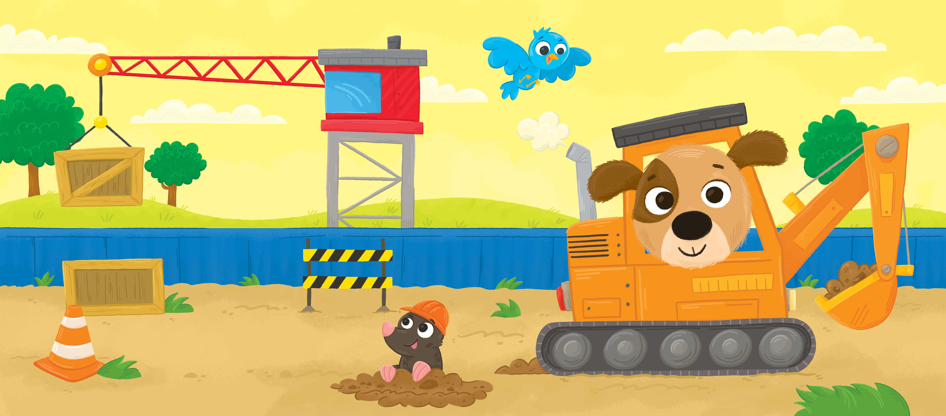 Finger Puppet Book - Puppy on the Go! - Construction