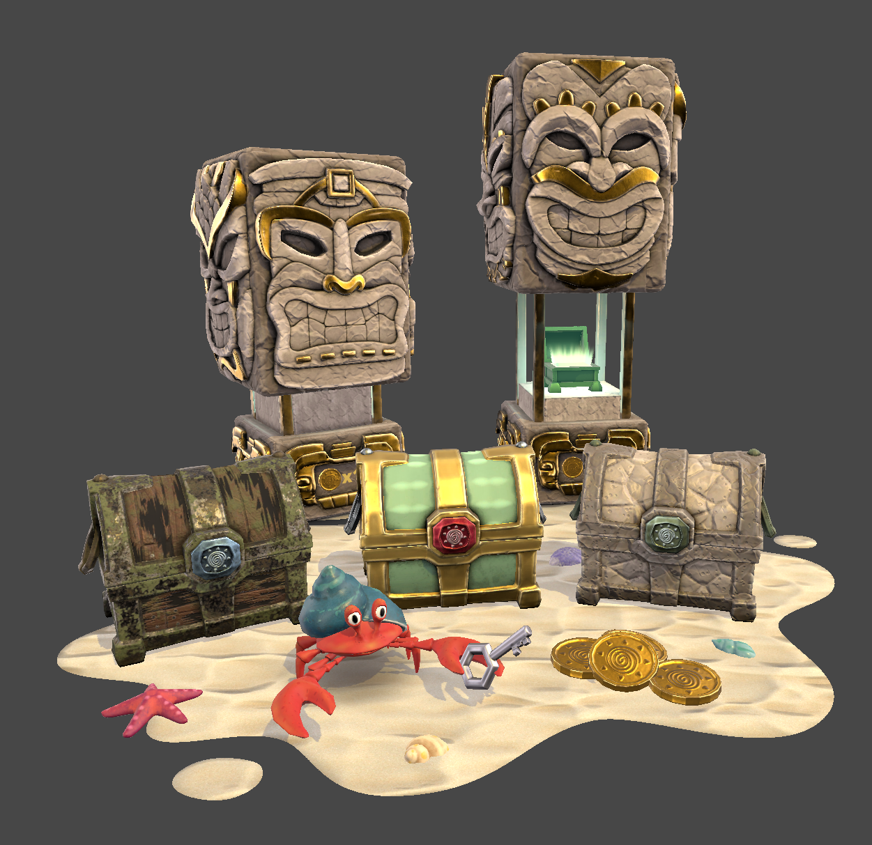 Unity Assets prepared in Maya and Substance Painter