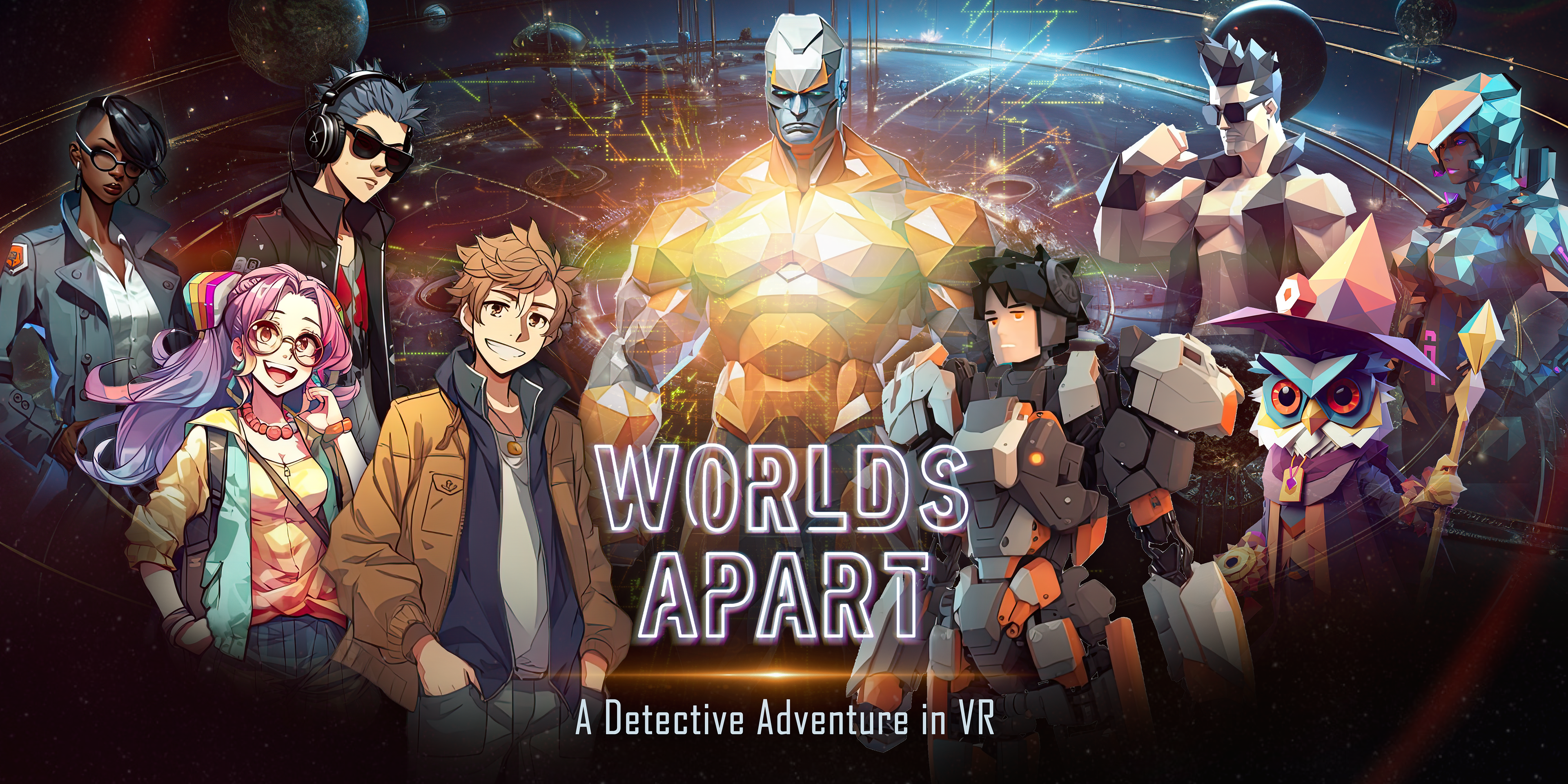 Key Visual for Game Pitch created in Photoshop (includes AI generated elements)
