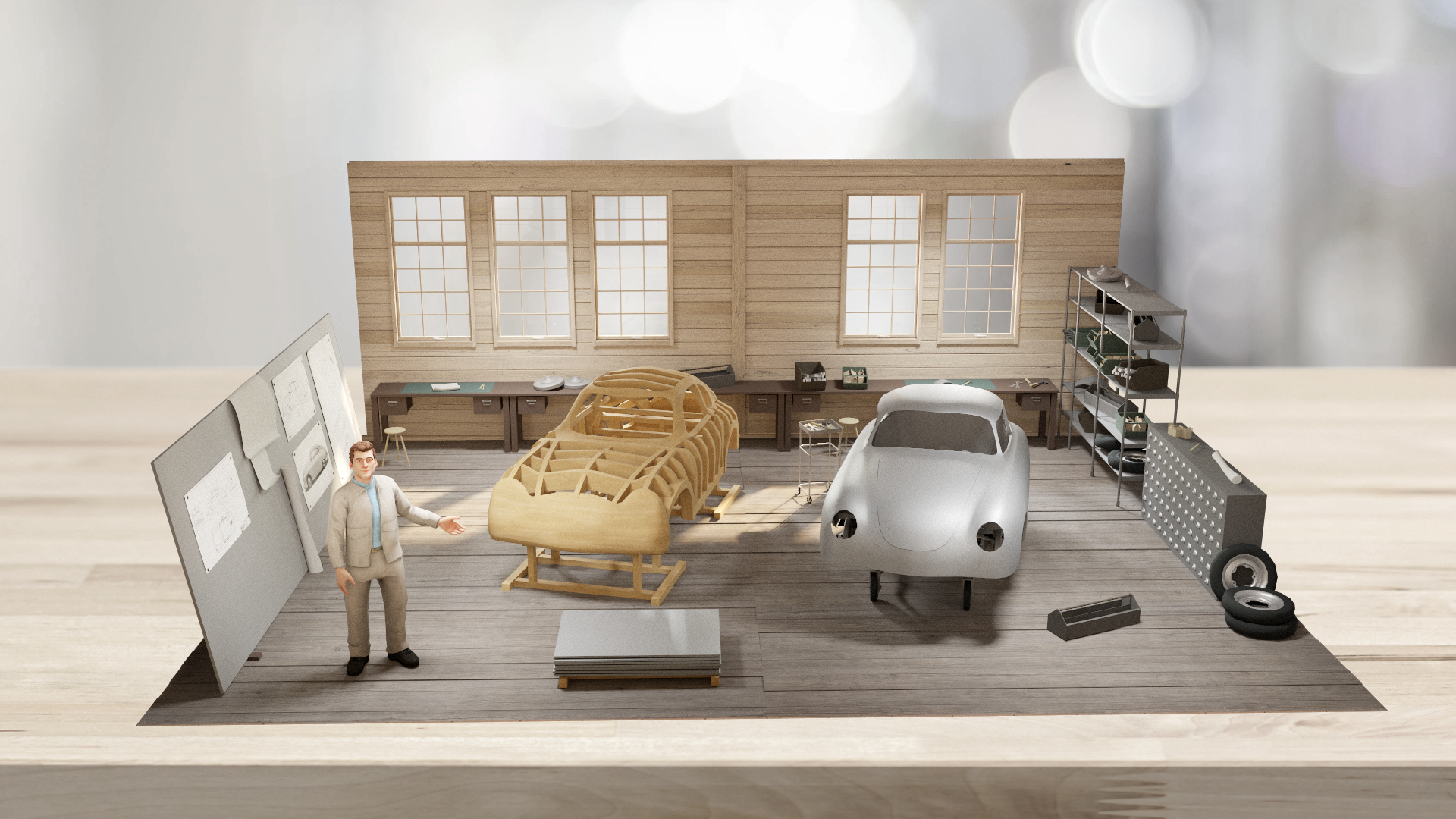 Mockup created with Photoshop, Maya and V-Ray