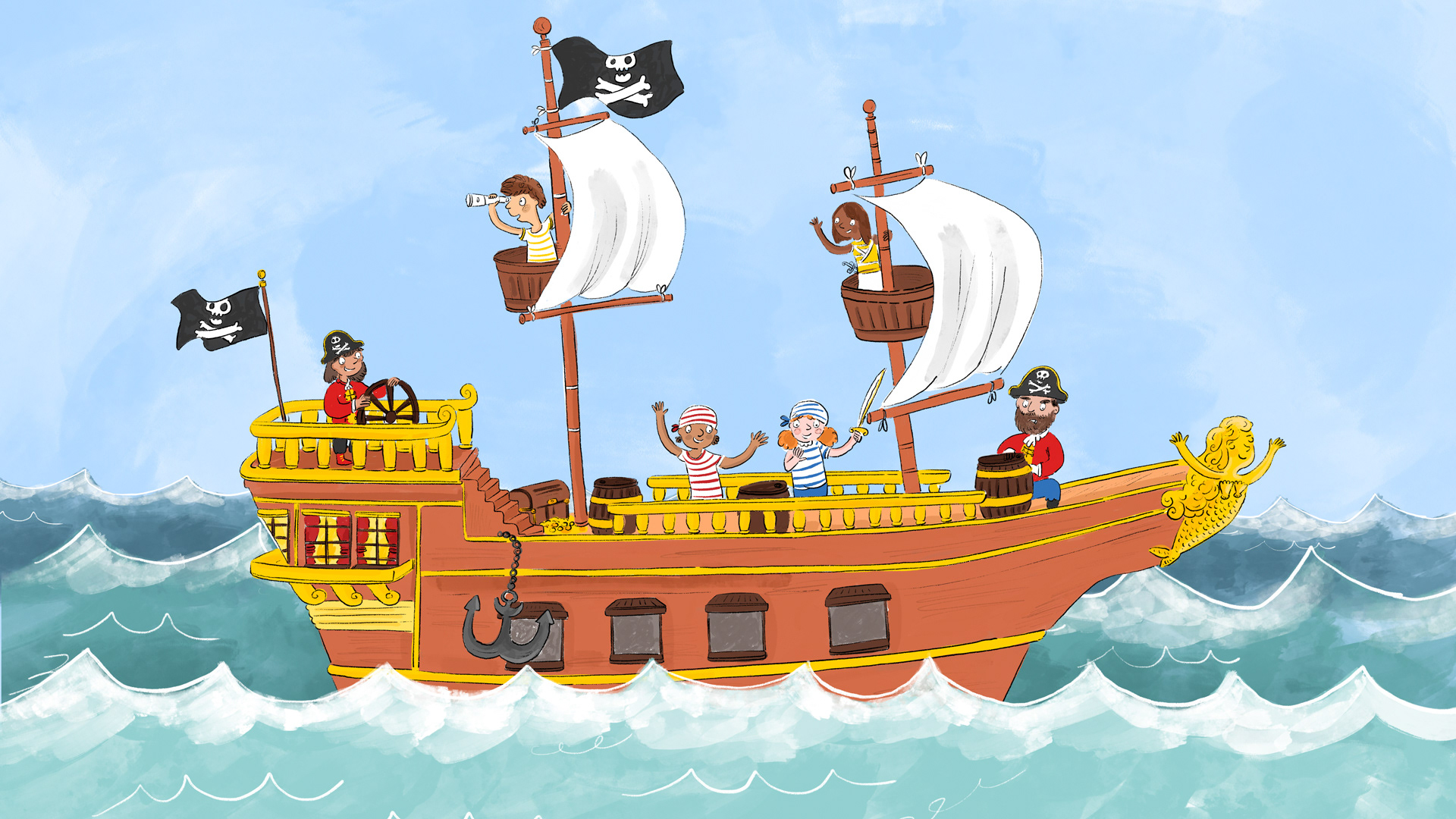 Darren Gate Illustration - Pirate Ship!